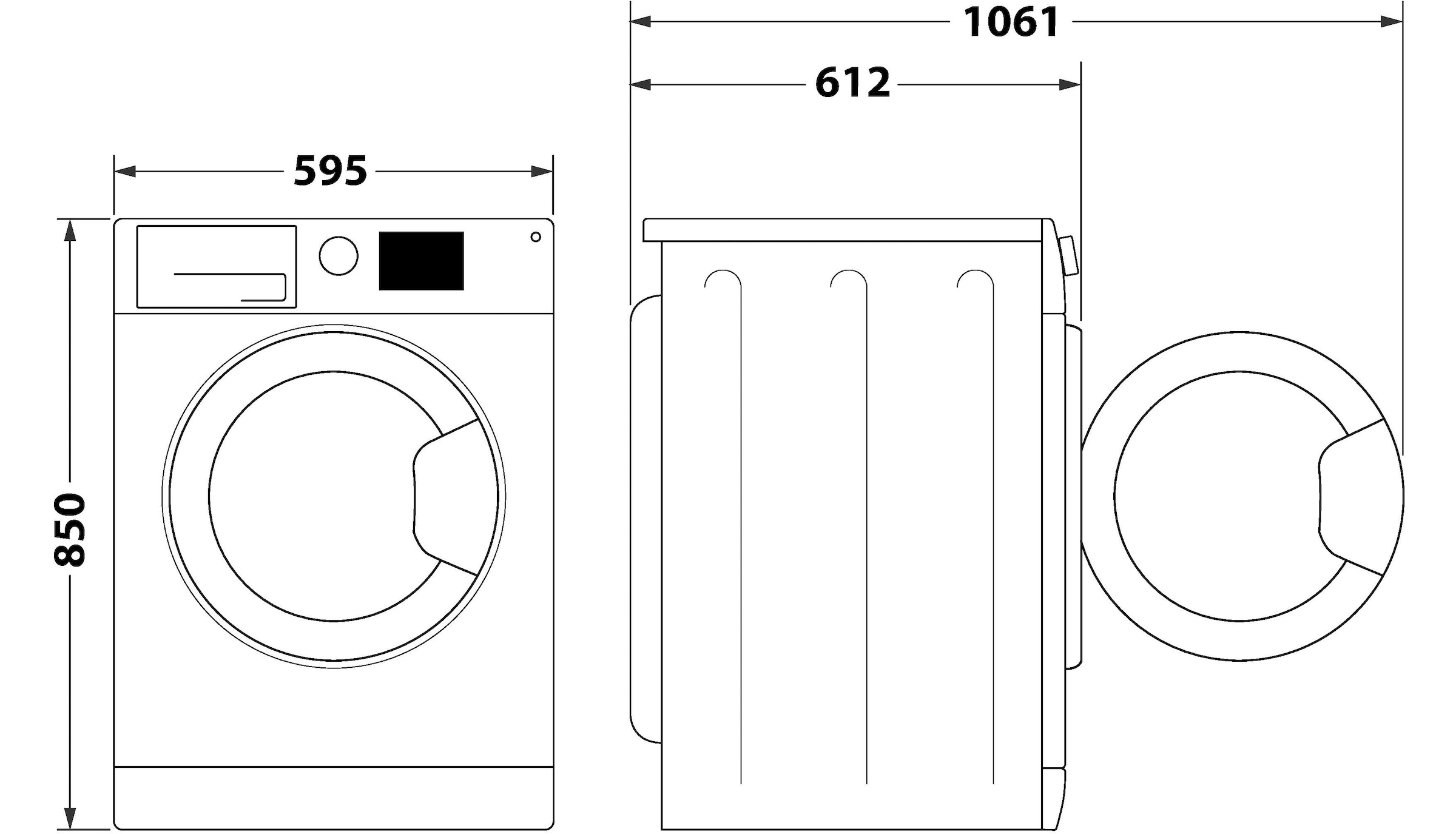 Privileg Waschmaschine »PWFV X 953 AA«, 9 kg, 1400 U/min, Kurz 45' – bei voller Beladung