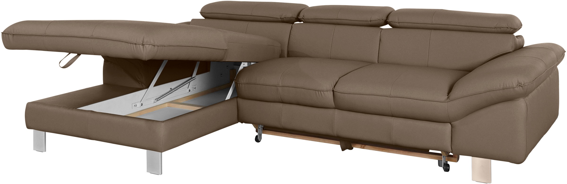 COTTA Ecksofa Driver, mit Kopfteilverstellung, wahlweise mit Bettfunktion