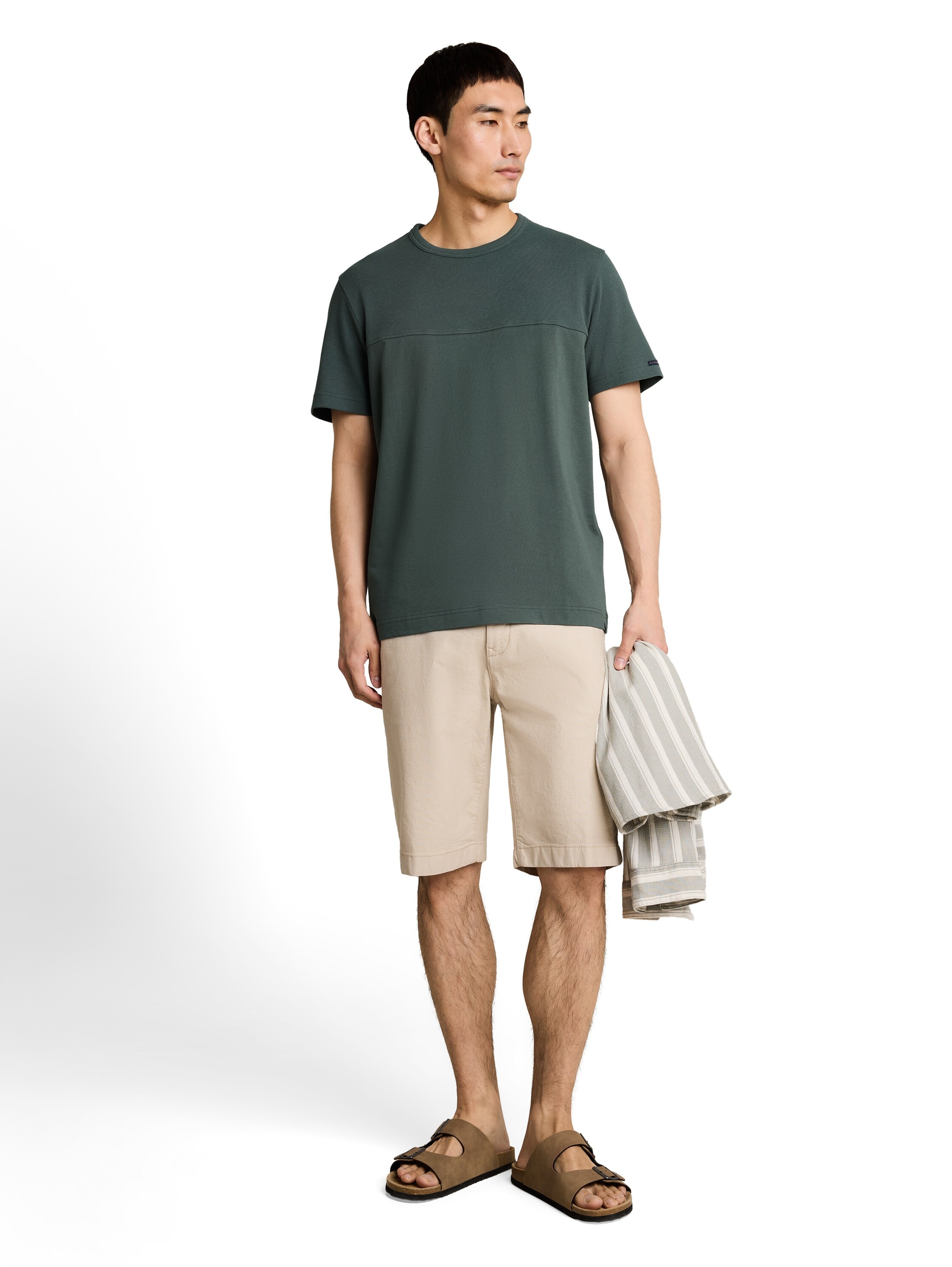 TOM TAILOR Kurzarmshirt Sommershirt mit Struktur-Details