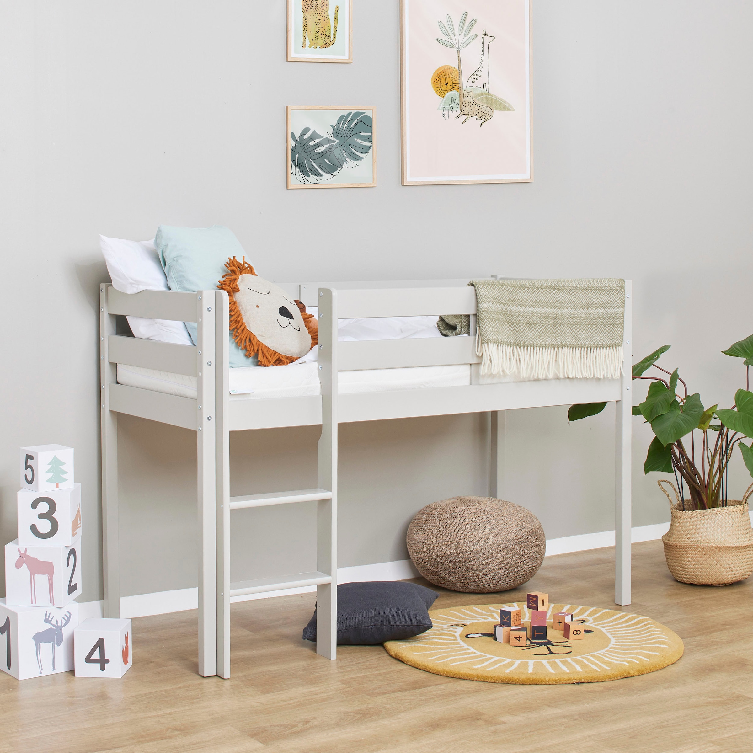 Hoppekids Spielbett »ECO COMFORT, Hochbett, in 2 Einzelbetten teilbar«, Höhe 72cm, Farbe & Größe & Matratze