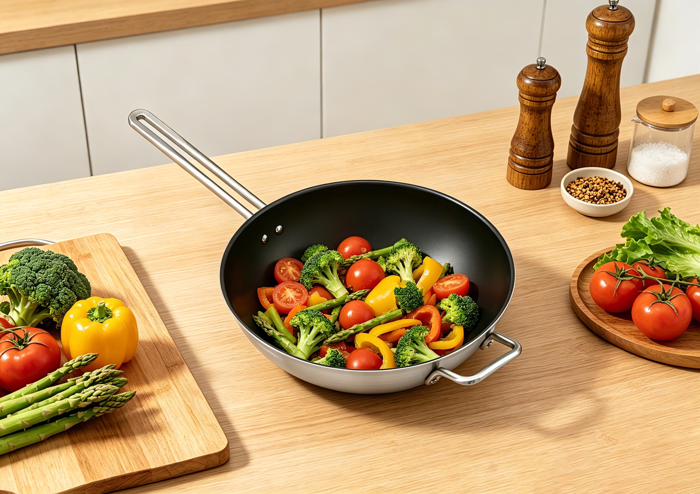 Hanseatic Wok »DAILY« Edelstahl 18/10 1 tlg. mit Antihaftbeschichtung, für alle Herdarten, Induktion