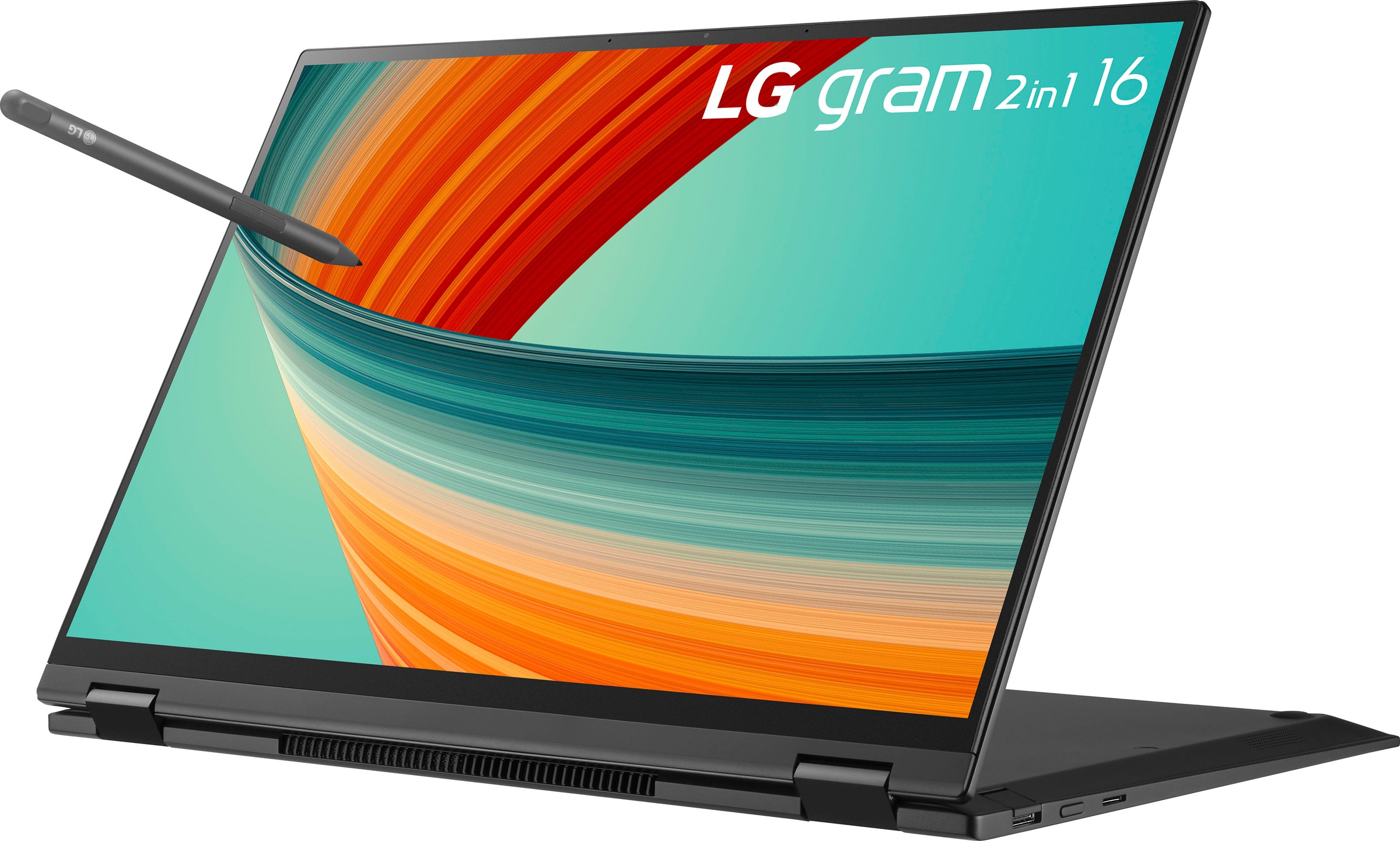 LG Convertible Notebook »Gram 16" Laptop, QHD+ IPS-Display, 16 GB RAM, Windows 11 Home,«, 40,6 cm, / 16 Zoll, Intel, Core i7, Iris Xe Graphics, 1000 GB SSD, 16T90R-G.AA78G
