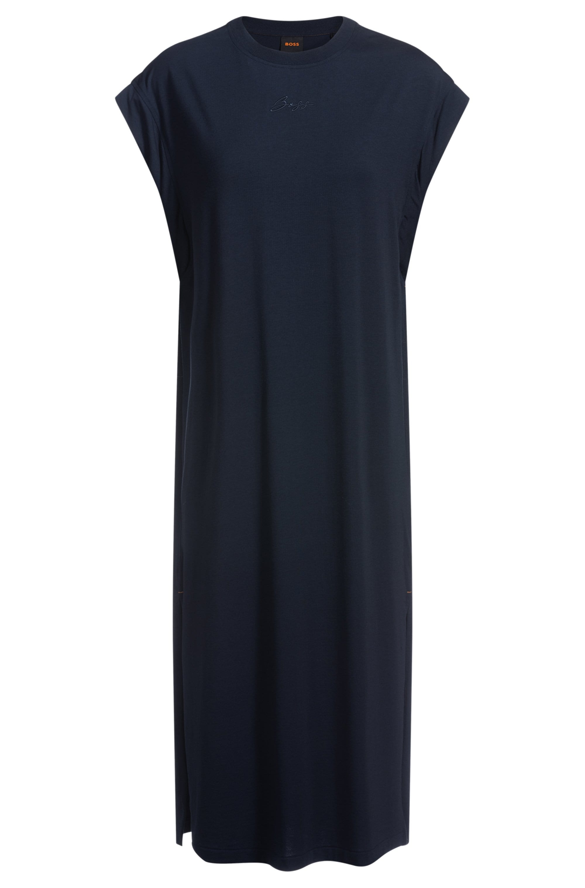 BOSS ORANGE Jerseykleid »Edress Premium Damenmode«, mit Schlitzen, Logoschriftzug