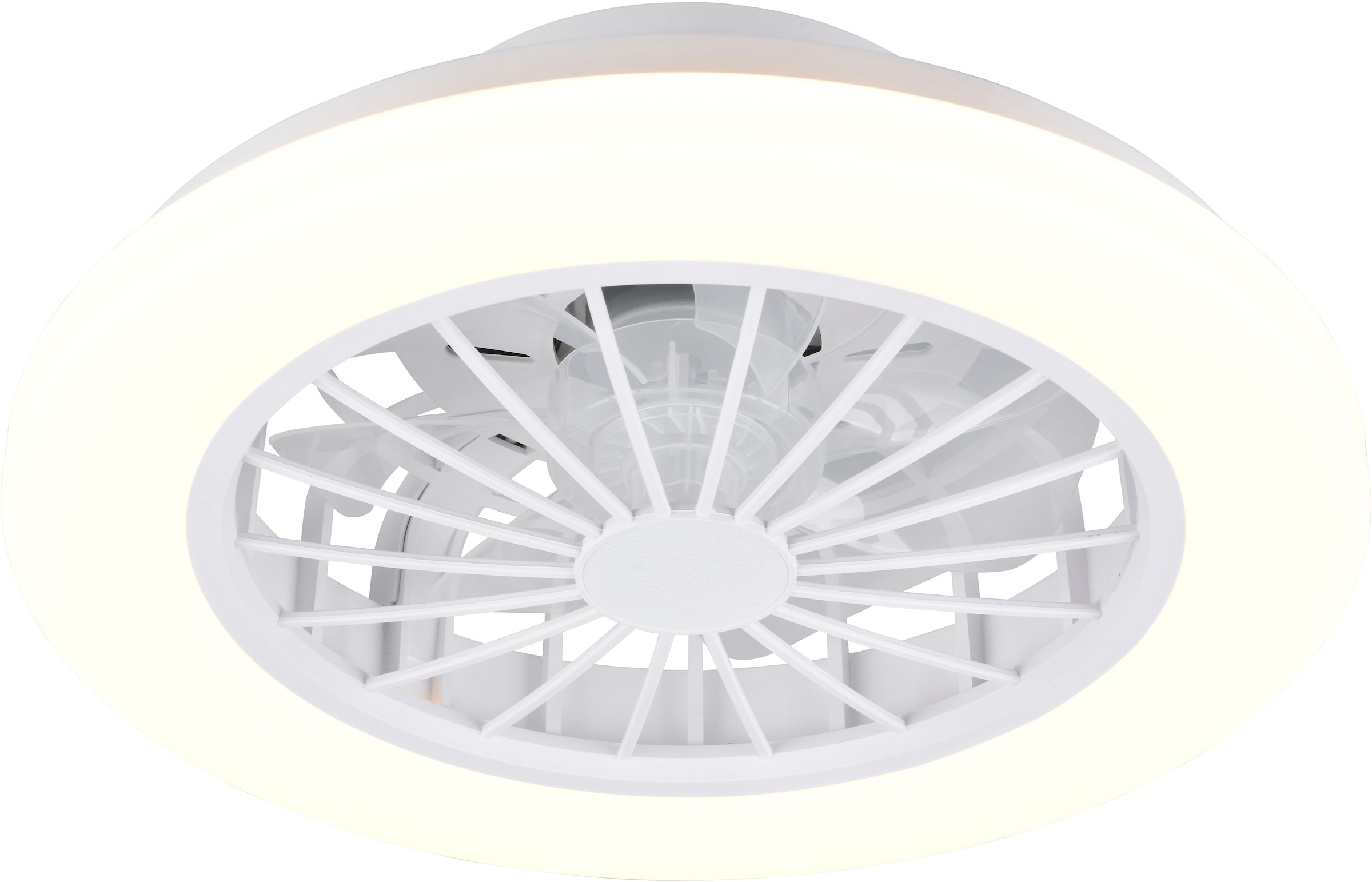 Hanseatic LED Deckenleuchte »DLVO69222RS, Deckenventilator mit Licht Ø 38cm, inkl Fernbedienung« LED-Board 1 Stk. Farbwechsler | warmweiß - kaltweiß Ventilator mit 5 Stufen, Vor- & Rücklauf, LED mit CCT Timer Nachtlicht