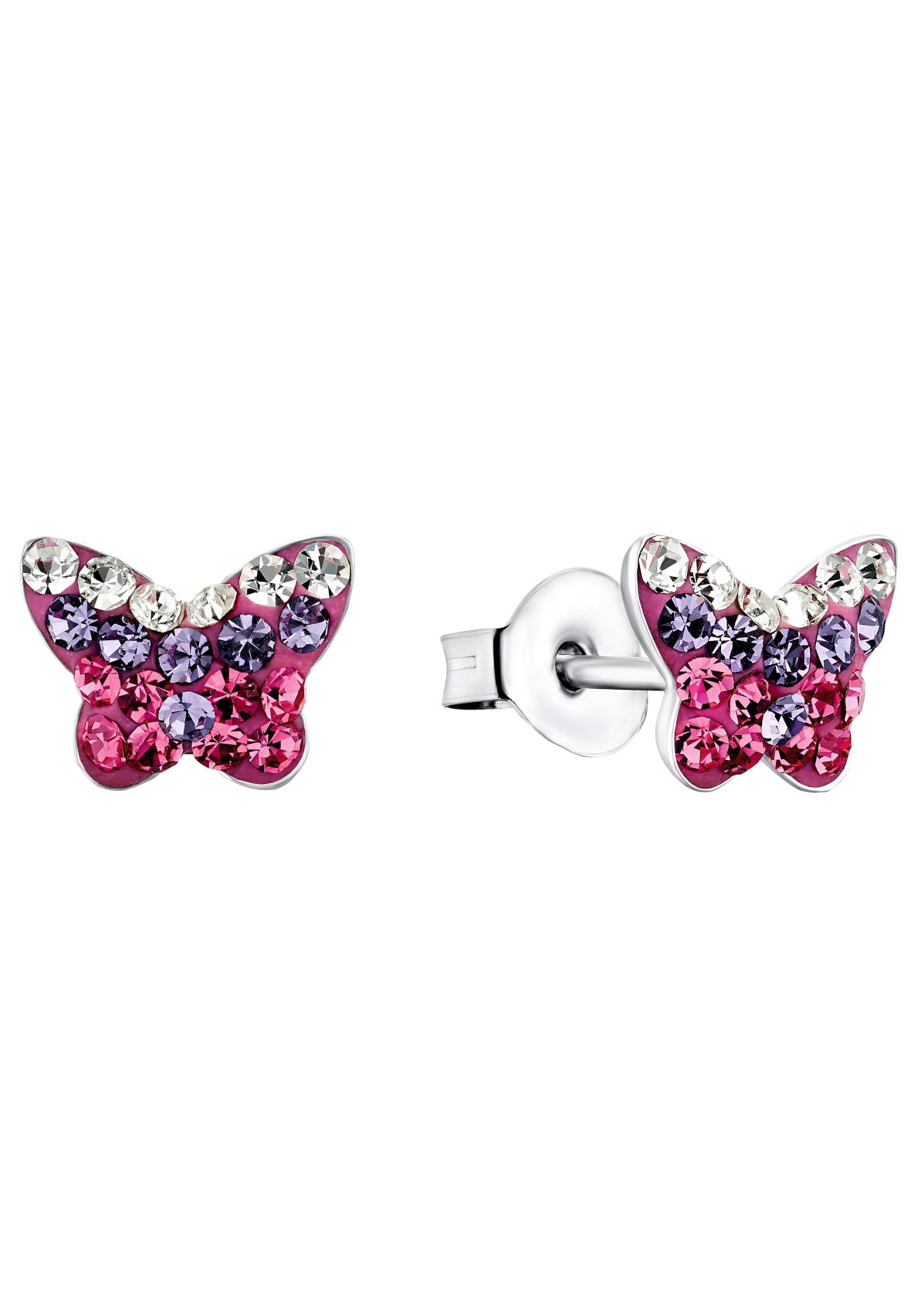 Amor Paar Ohrstecker »Schmetterling« mit Glasstein