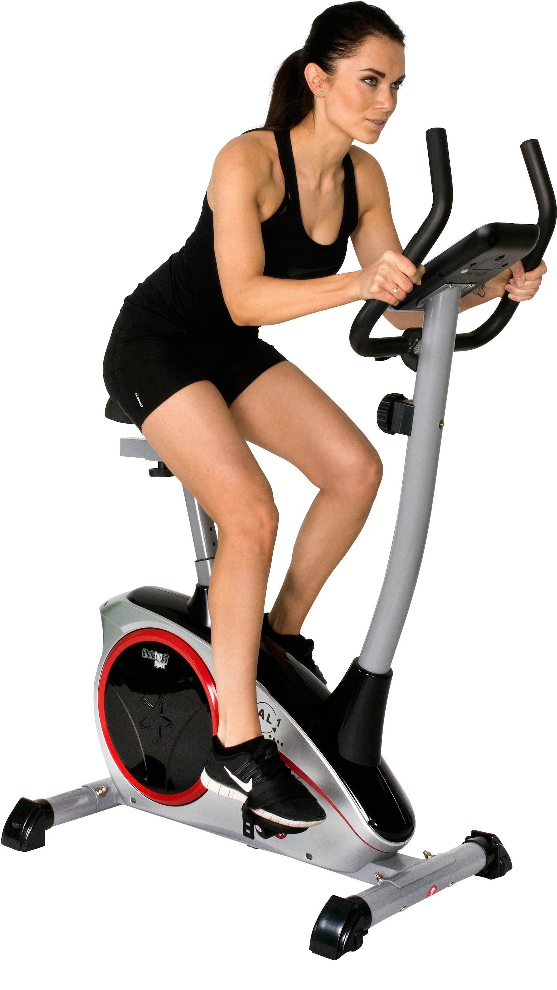Christopeit Sport® Heimtrainer »AL 1«, (mit Tablet-Halterung), Schwungmasse ca. 9 kg, 8 Widerstandsstufen