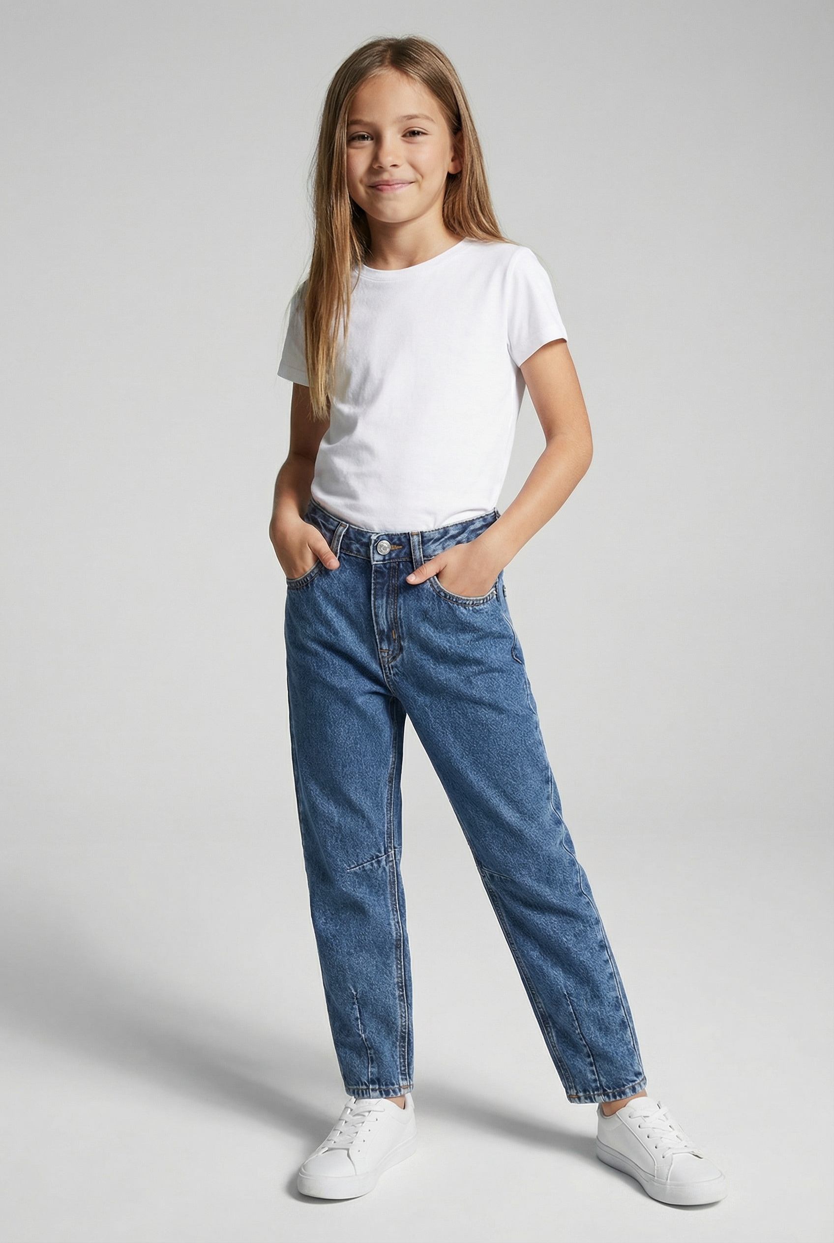 Calvin Klein Jeans Regular-fit-Jeans »BARREL BECKFORD BLUE WASH« Regular fit für Kinder mit praktischen Taschen