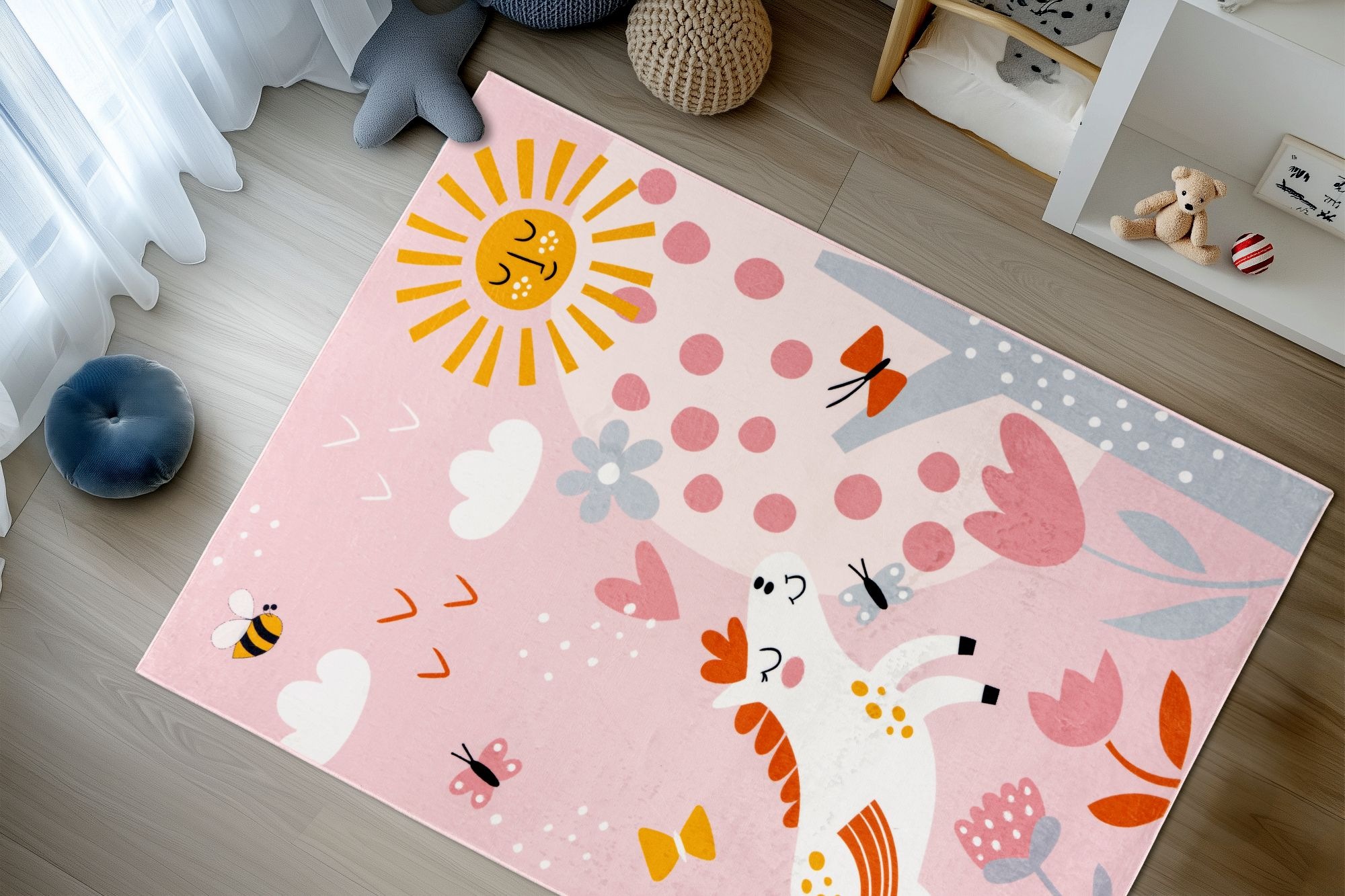Obsession Kinderteppich »Magic Kids ML 101«, rechteckig, 8 mm Höhe, niedliches Pferde Motiv, waschbar, Kinderzimmer