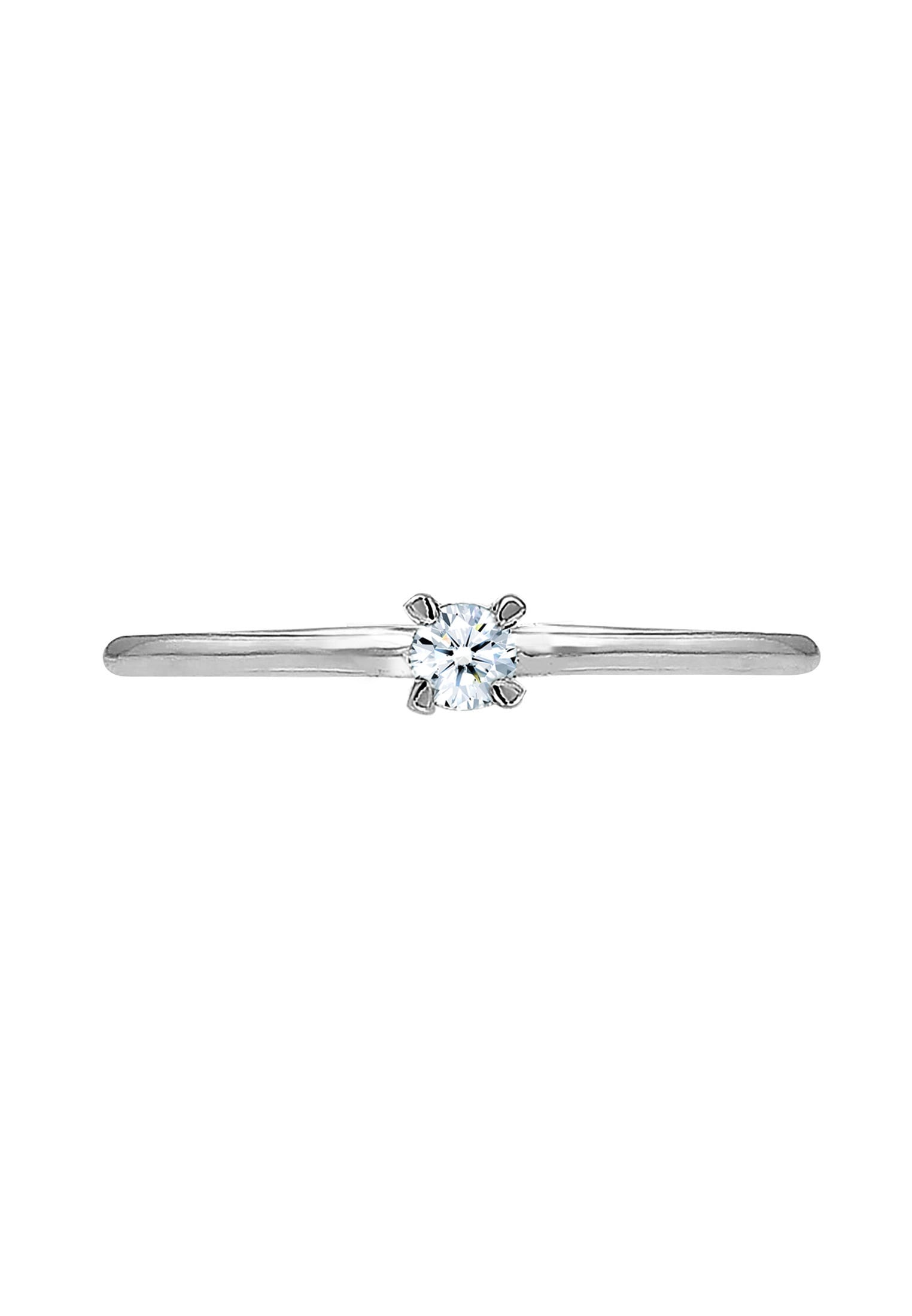 Elli DIAMONDS Verlobungsring »Ring Diamant Weiß Brillantschliff (0.06 ct) 585 Weißgold«