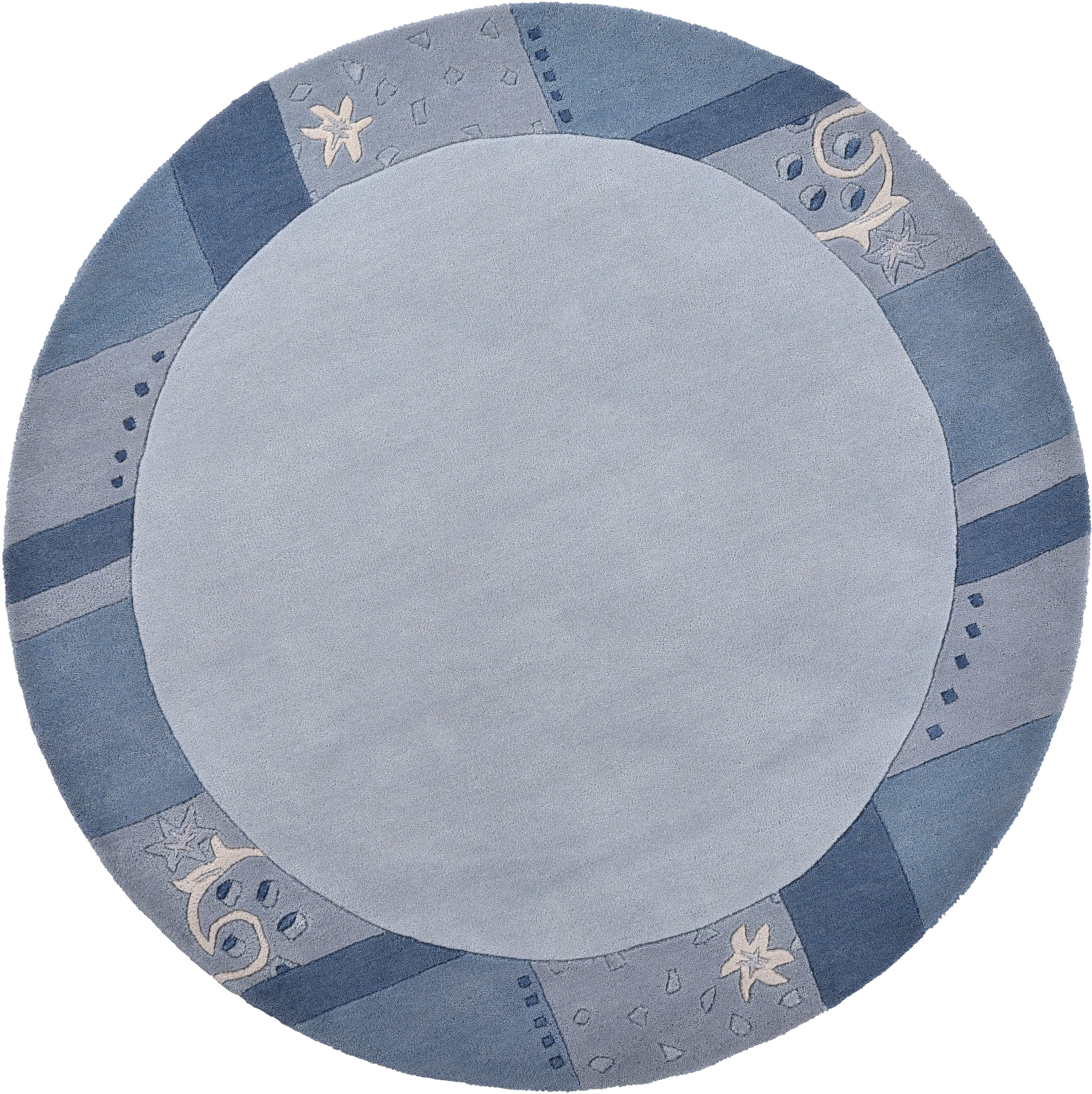 THEKO Wollteppich »Royal Ganges« rund 13 mm Höhe reine Wolle, mit Bordüre, ideal im Wohnzimmer & Schlafzimmer