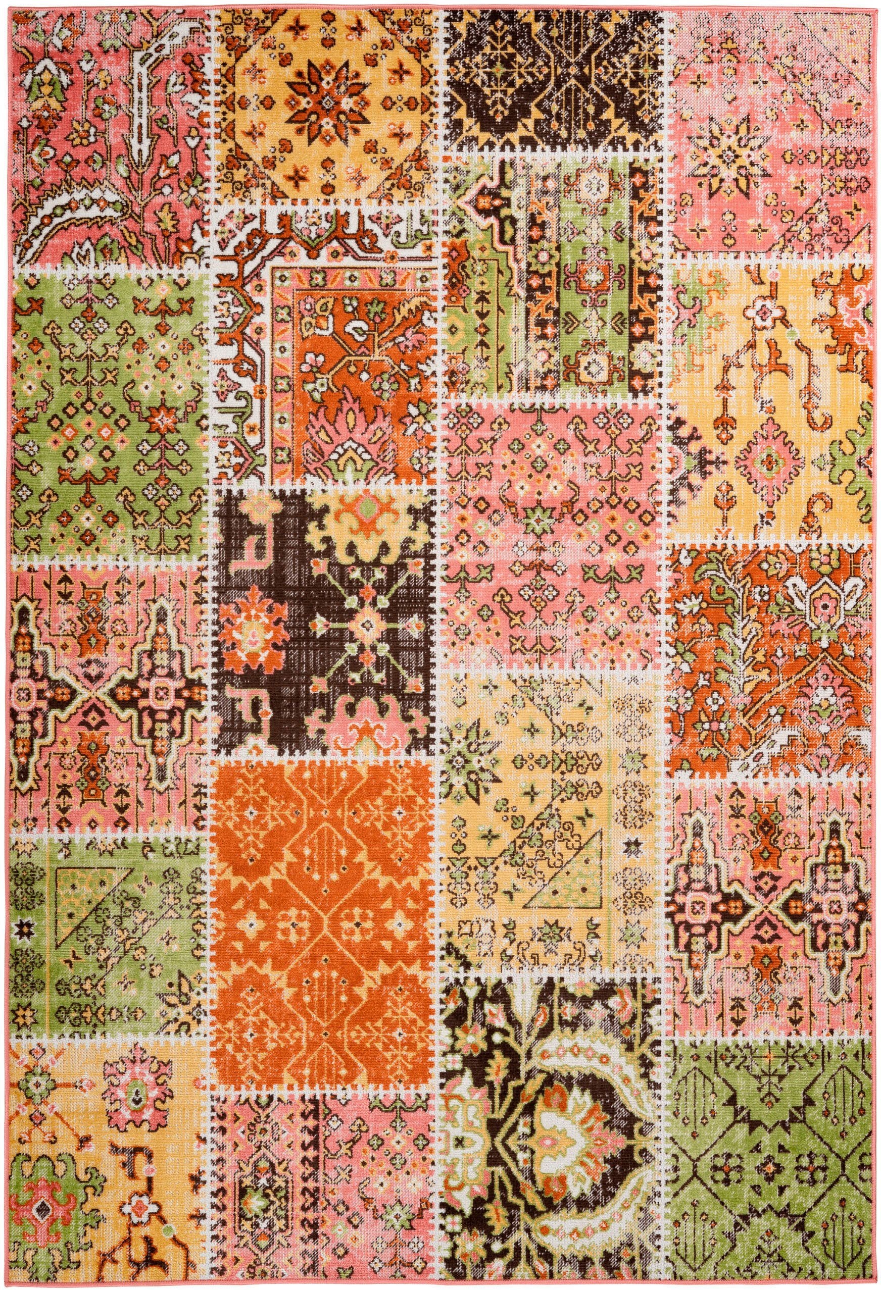 calo-deluxe Teppich »Ruzica-404« rechteckig 6 mm Höhe Flachgewebe, Vintage Design, Wohnzimmer