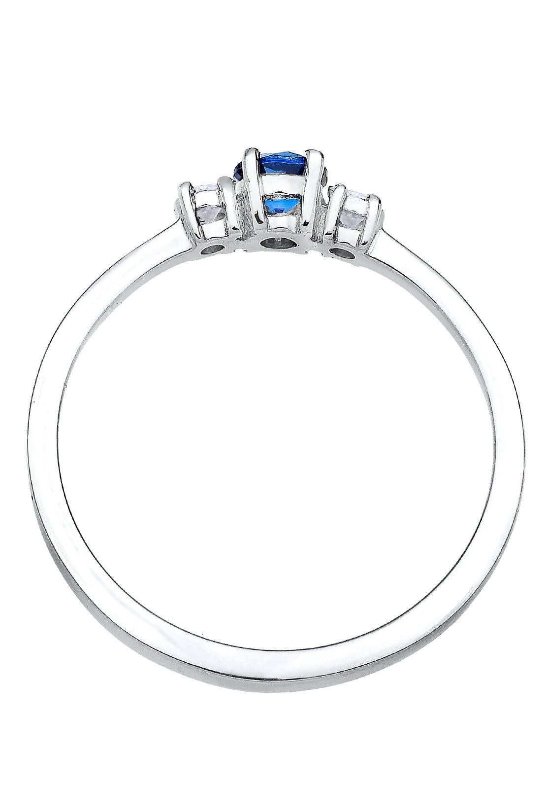 Elli Silberring »Ring Verlobungsring Zirkonia Saphirblau 925 Silber«