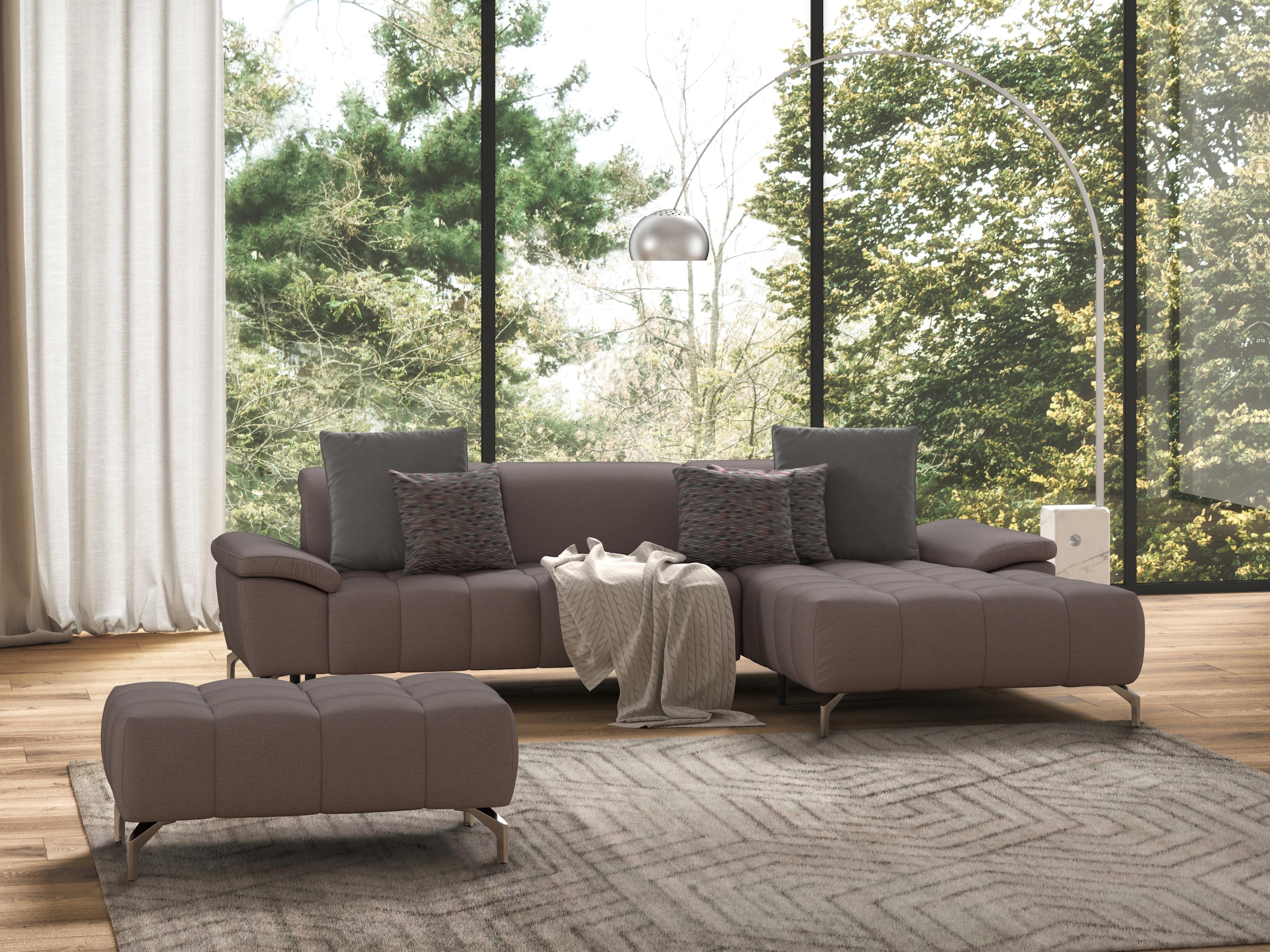 sit&more Hocker »Cool«, mit silberfarbenen Füßen