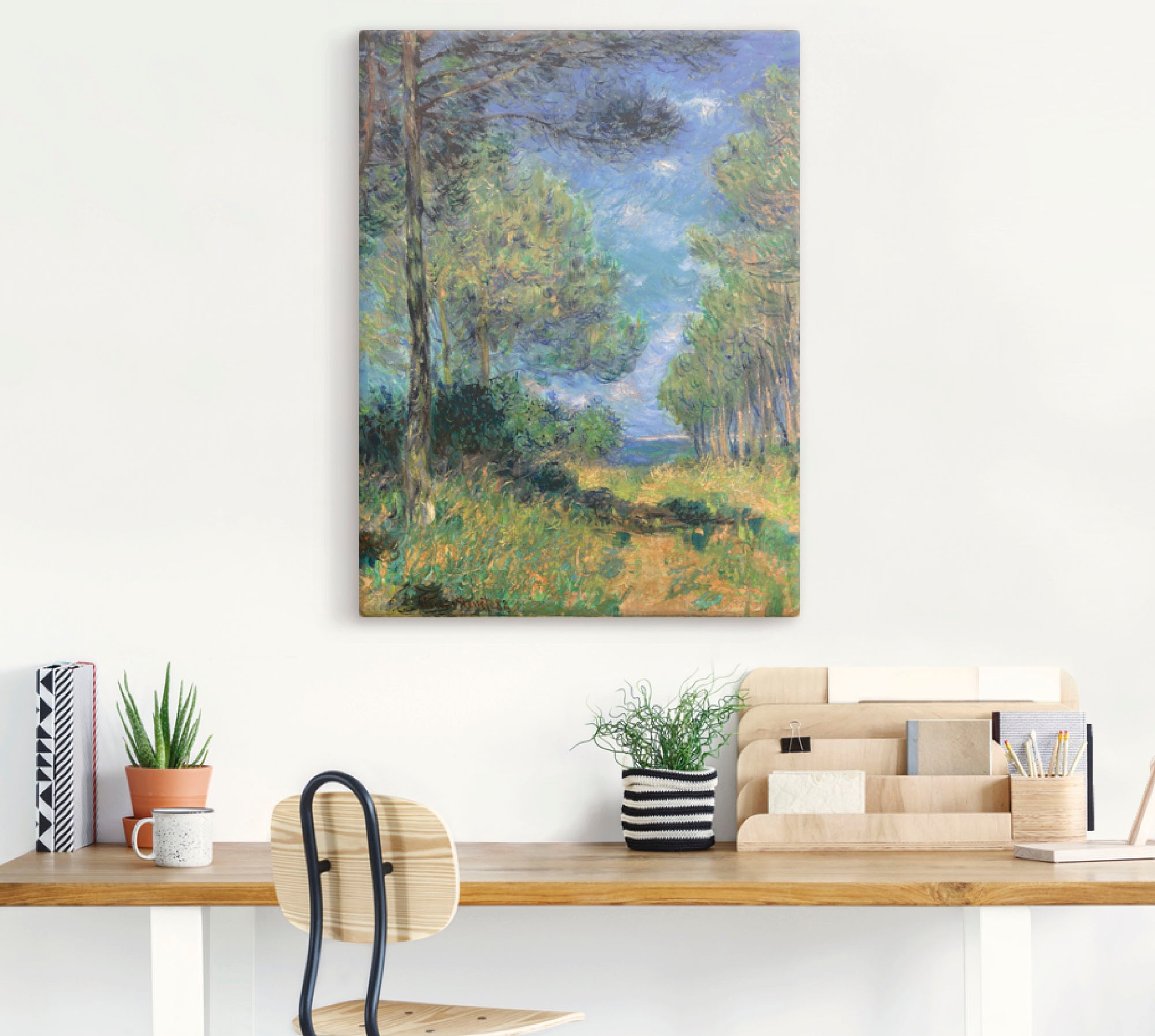 Artland Wandbild »Nadelbäume in Varengeville. 1882« Wiesen & Bäume 1 Stk. tlg. als Leinwandbild, Wandaufkleber in verschied. Größen