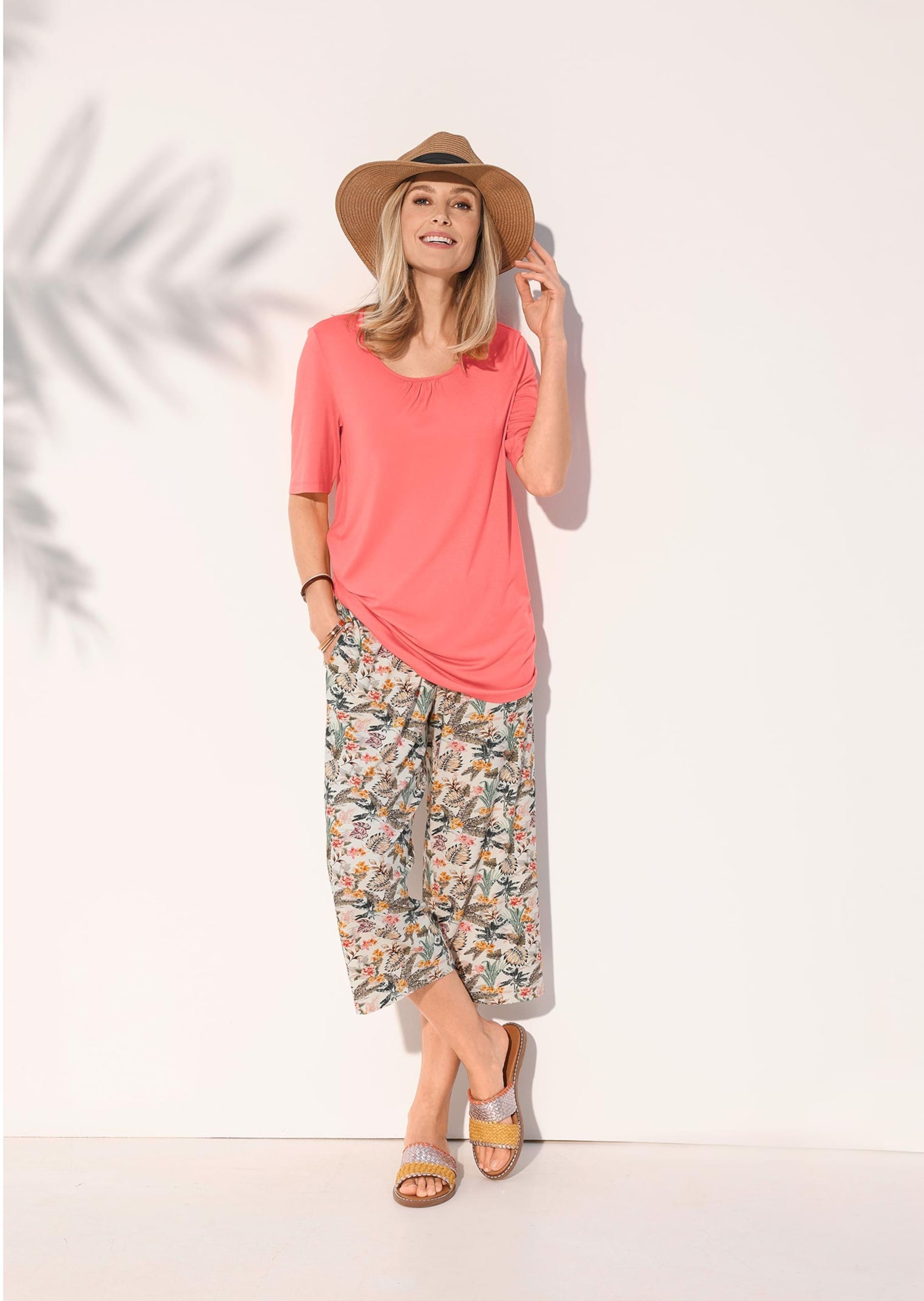 GOLDNER Langarm-Poloshirt »Kurzgröße Zeitloses Shirt, modernes Raffdetail« Ohne