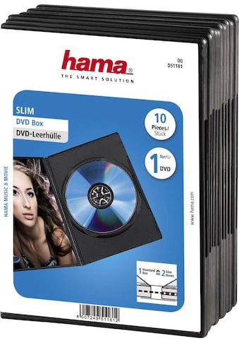 Hama DVD-Hülle »DVD-Leerhülle Slim, 10er-Pack, Schwarz, Schutzhülle, Schutzcase« kaufen