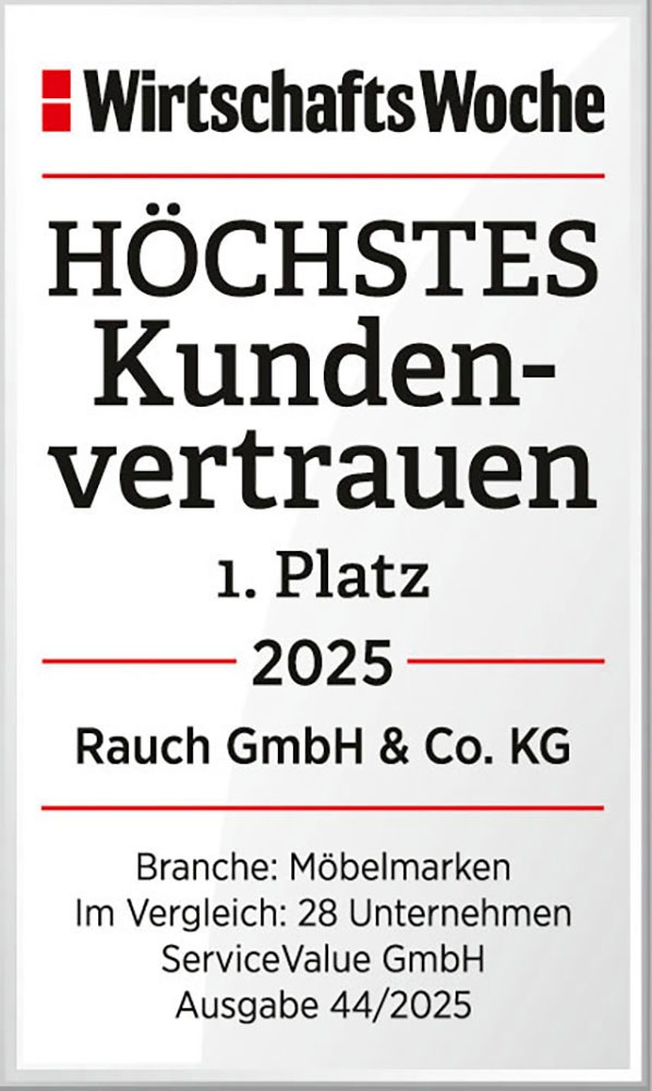 rauch Nachtkommode »Nachttisch Nachtschrank Nachtkonsole FLIPP mit Glasfront« Breite 40 cm,  mit 3 Schubladen und Soft-Close-Funktion, Oberboden und Front Glas