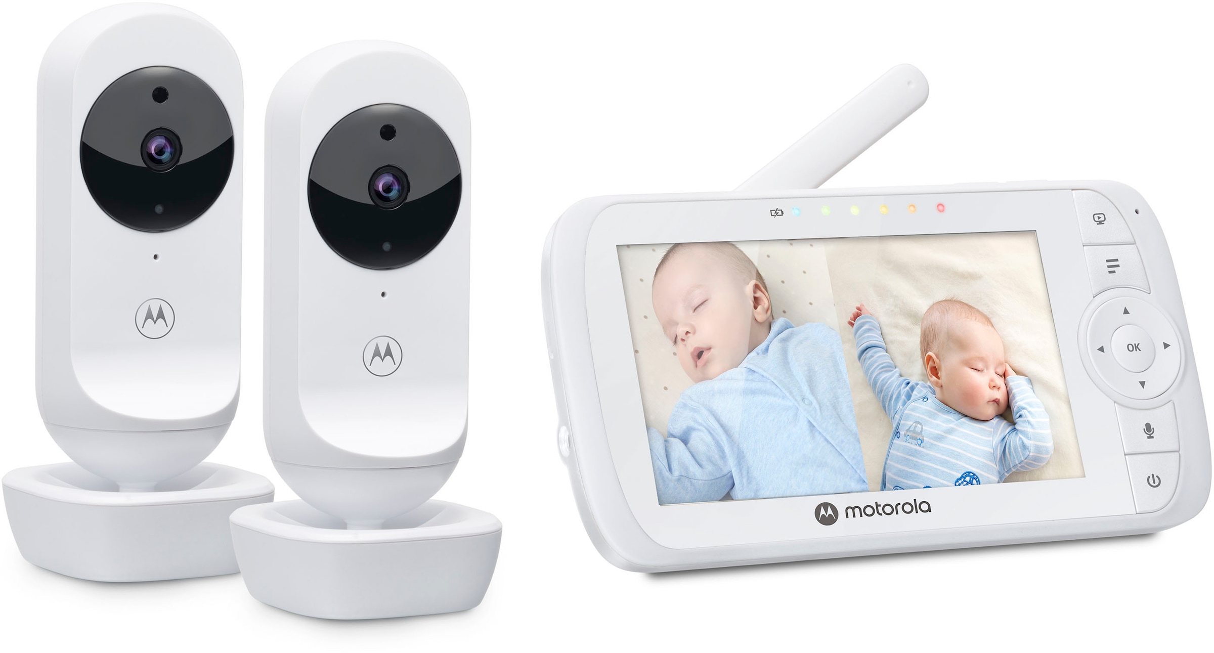 Motorola Babyphone »Video Nursery VM 35-2 Twin 2x Kameras«, 5-Zoll-Farbdisplay