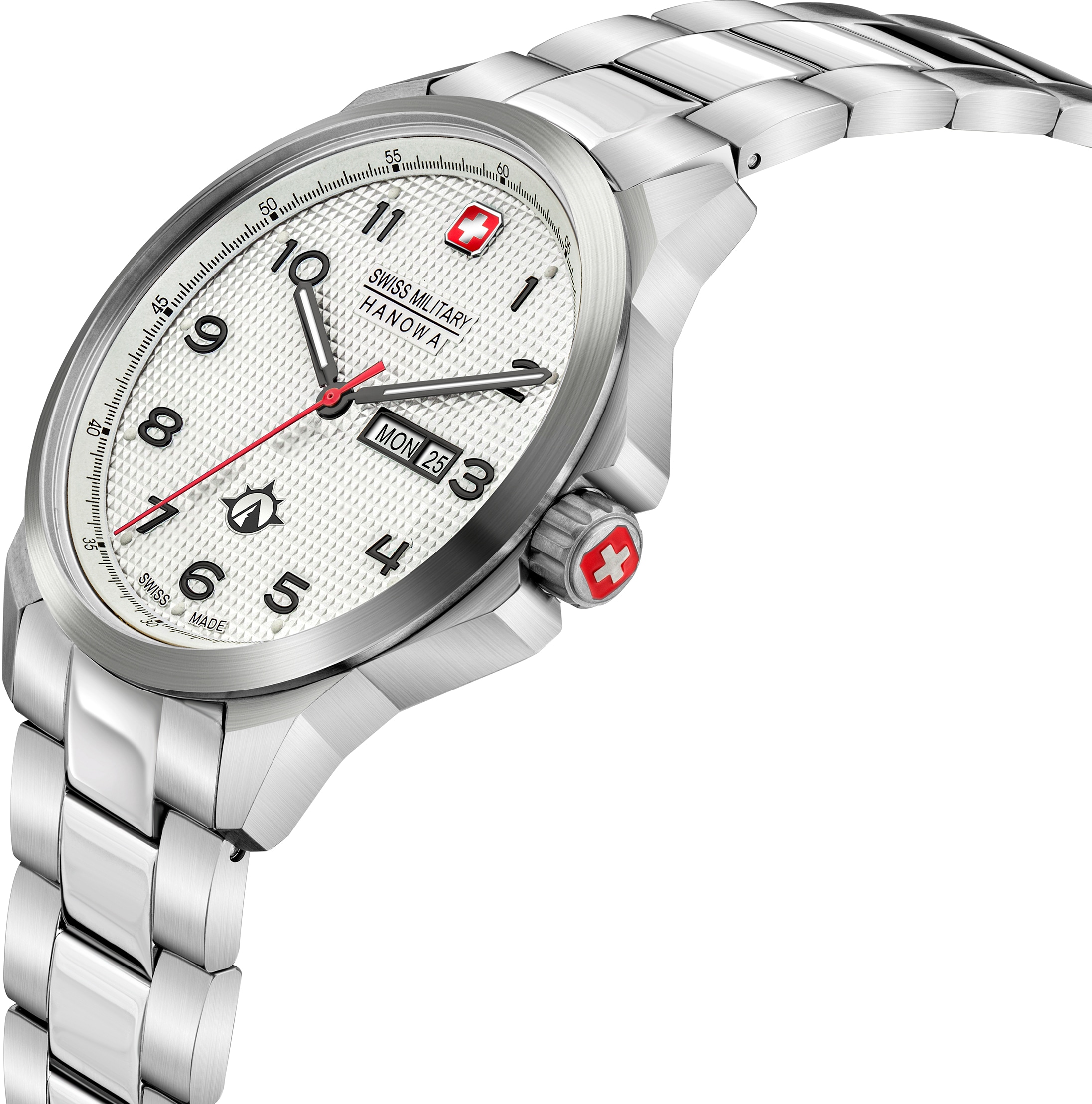 Swiss Military Hanowa Schweizer Uhr »PUMA, SMWGH2100302«, Quarzuhr, Armbanduhr, Herrenuhr, Swiss Made, Datum, Saphirglas, analog