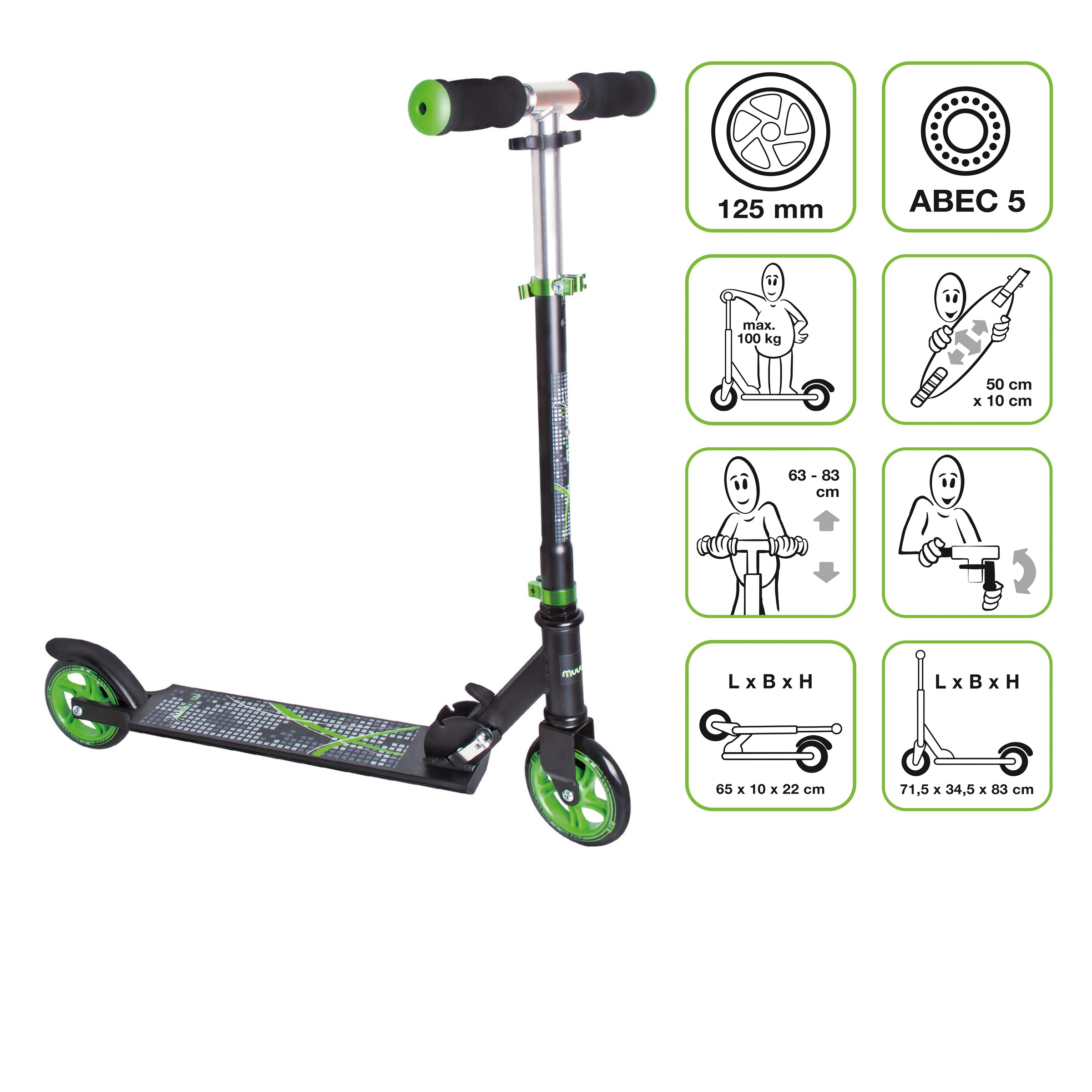 Muuwmi Scooter »Aluminium Scooter 125 mm«