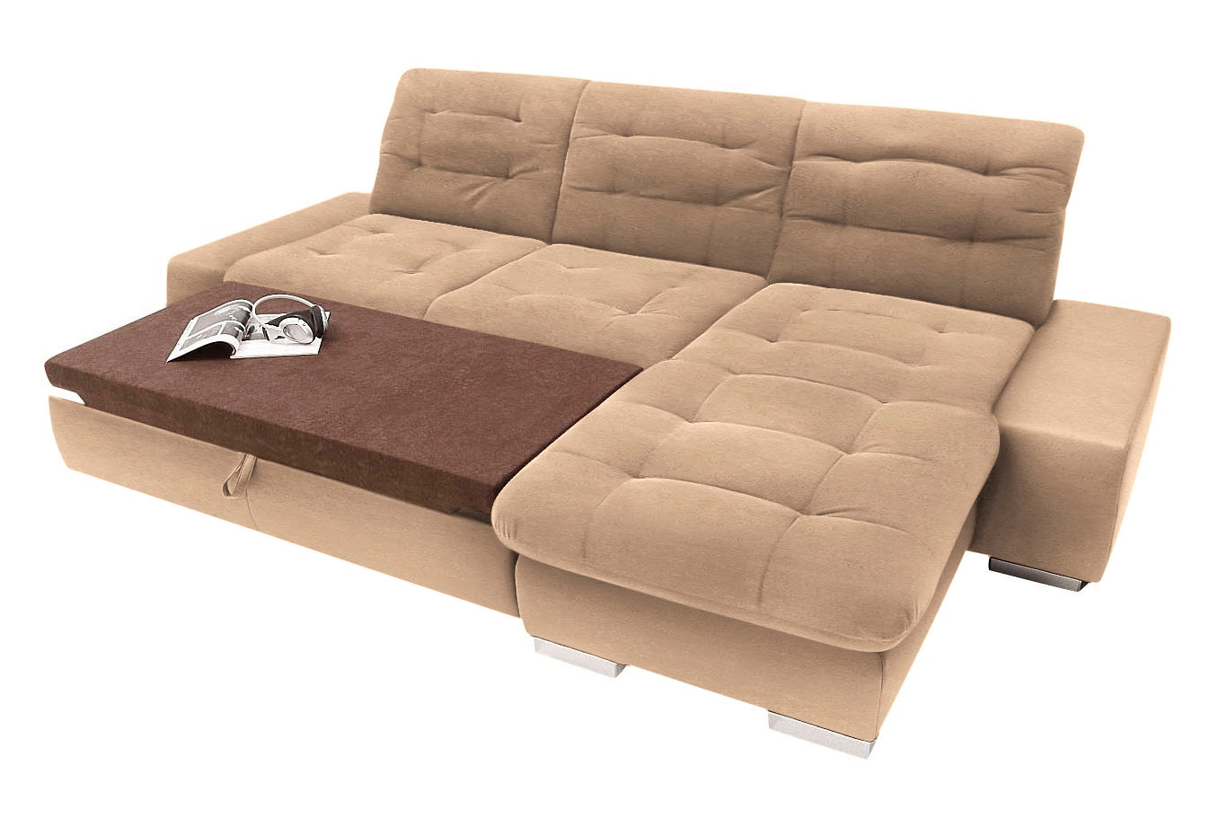 sit&more Ecksofa »Pale L-Form«, inklusive Kopfteilverstellung, wahlweise mit Bettfunktion
