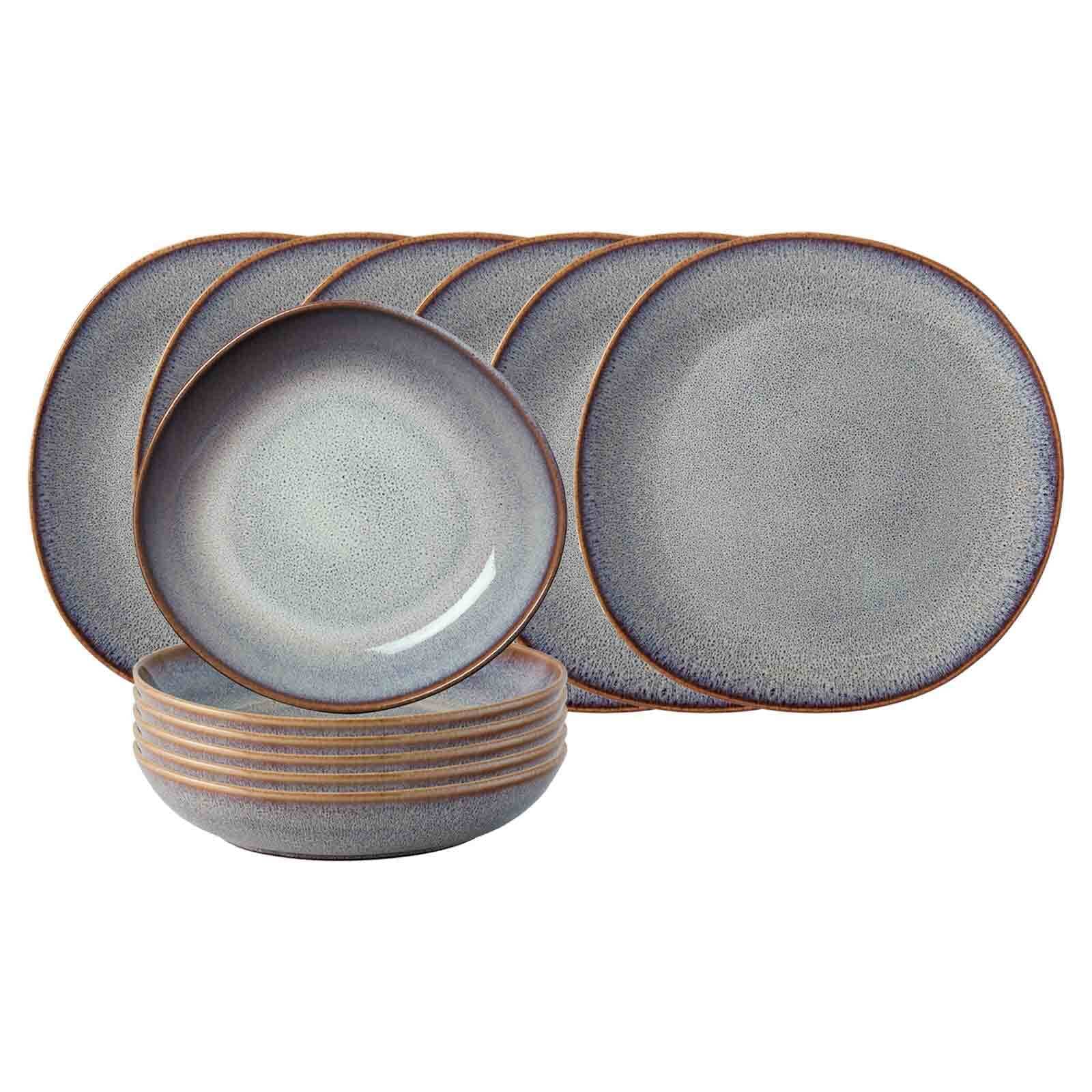 like. by Villeroy & Boch Geschirr-Set »Tafel-Set Lave 12er Set« Spülmaschinenfest, Mikrowellensicher