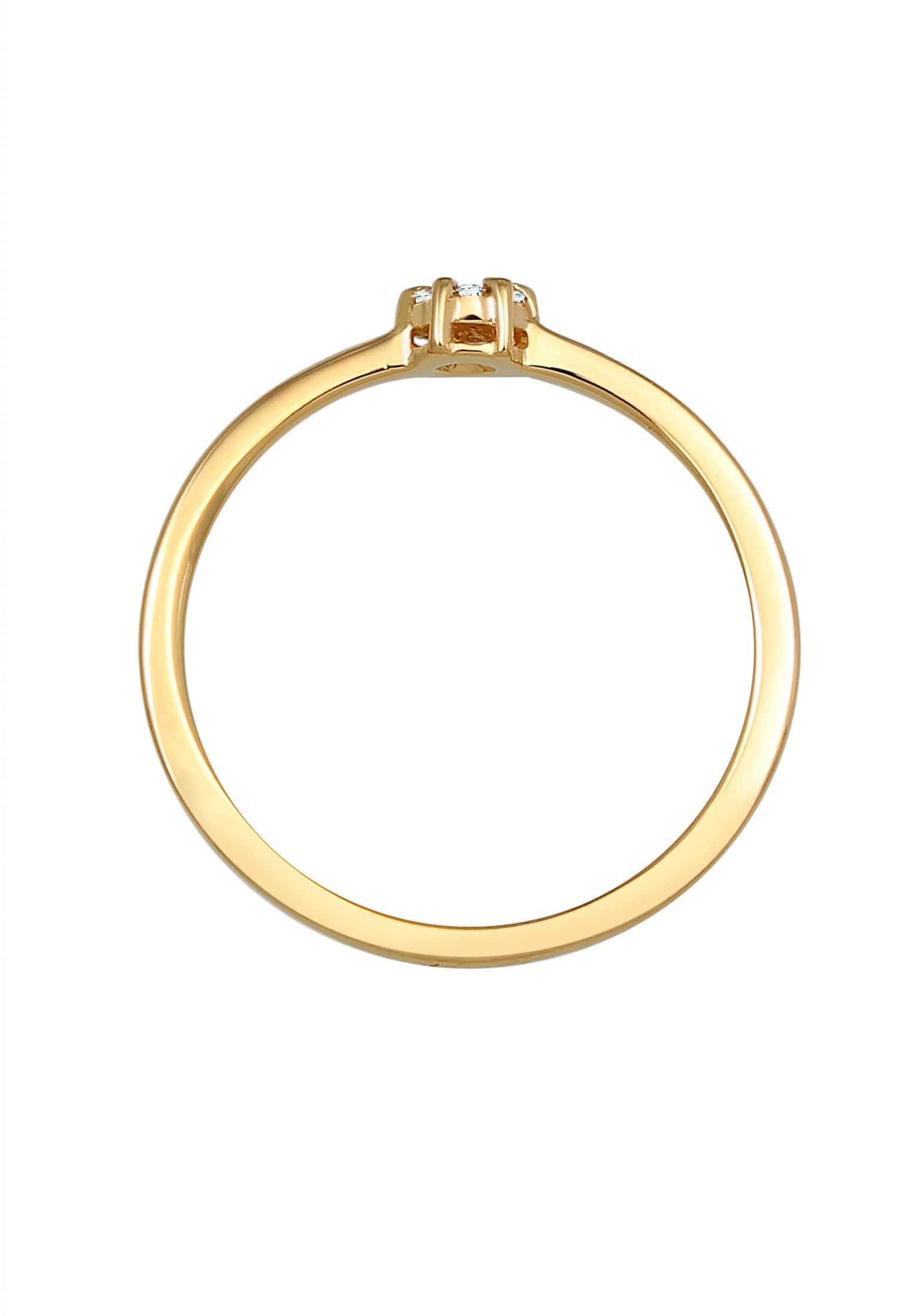 Elli DIAMONDS Verlobungsring »Ring Diamant Weiß Brillantschliff (0.045 ct) 585 Gelbgold«