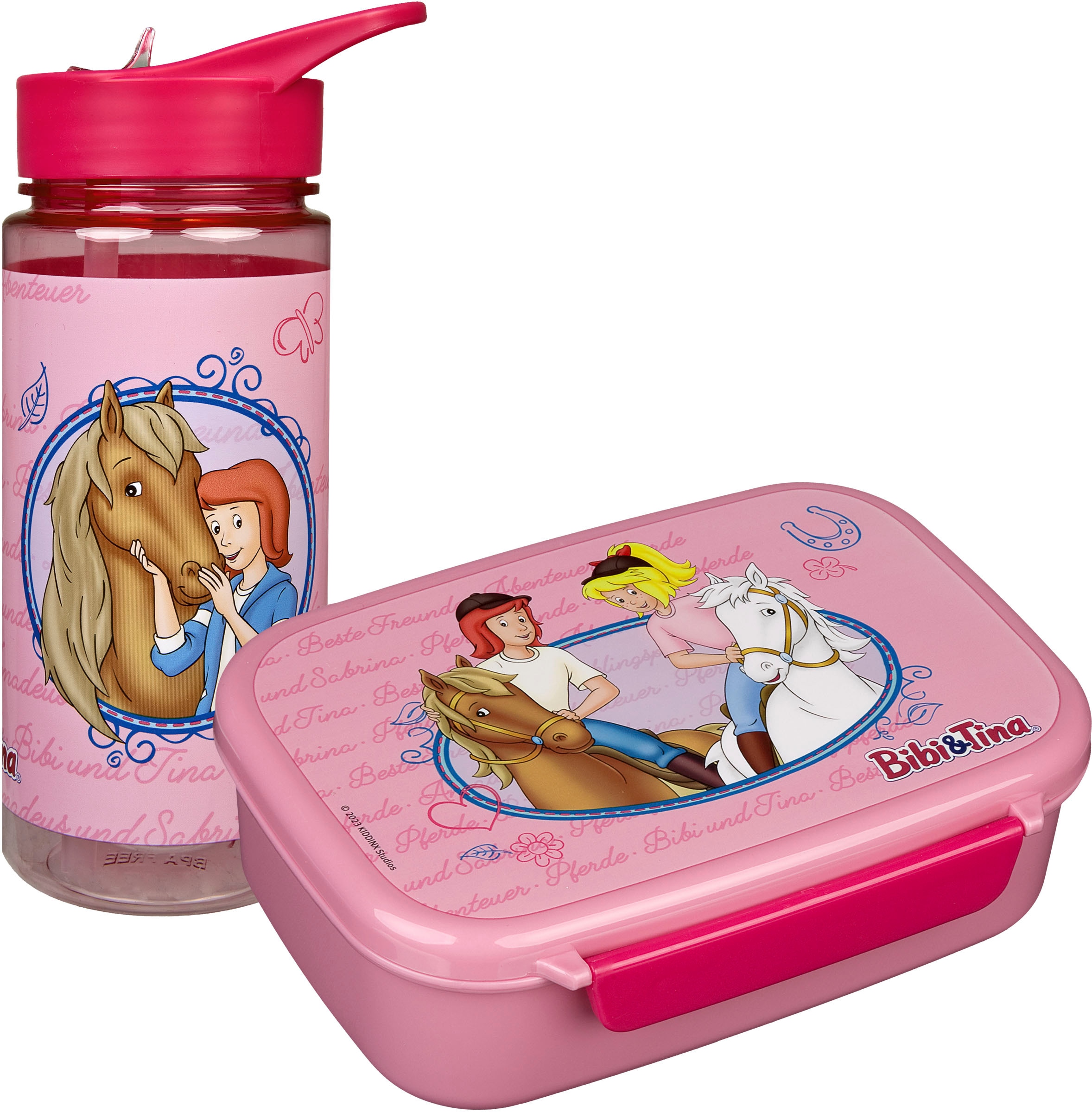 Scooli Lunchbox »Bibi & Tina«, (Set, 2 tlg.), Brotzeitdose & Trinkflasche