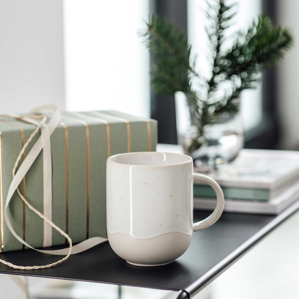 like. by Villeroy & Boch Becher »Henkelbecher Winter Glow 360 ml beige«