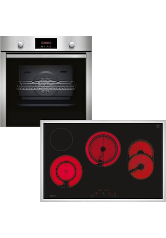 Backofen-Set »BX48P«, BX48P, mit Teleskopauszug nachrüstbar, Pyrolyse-Selbstreinigung