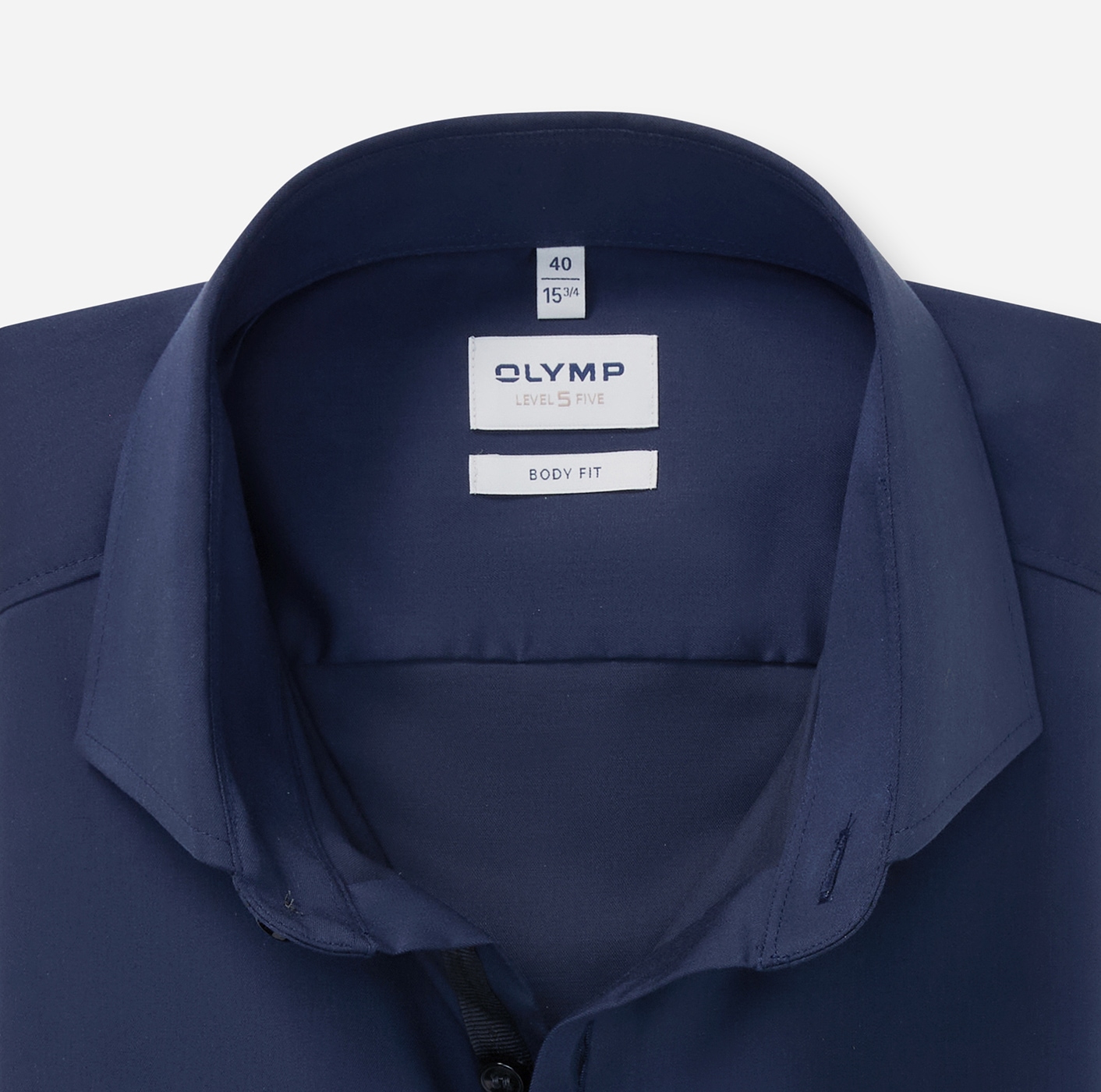 OLYMP Langarmhemd »Level Five« Businesshemd, unifarben, body fit, Royalkentkragen