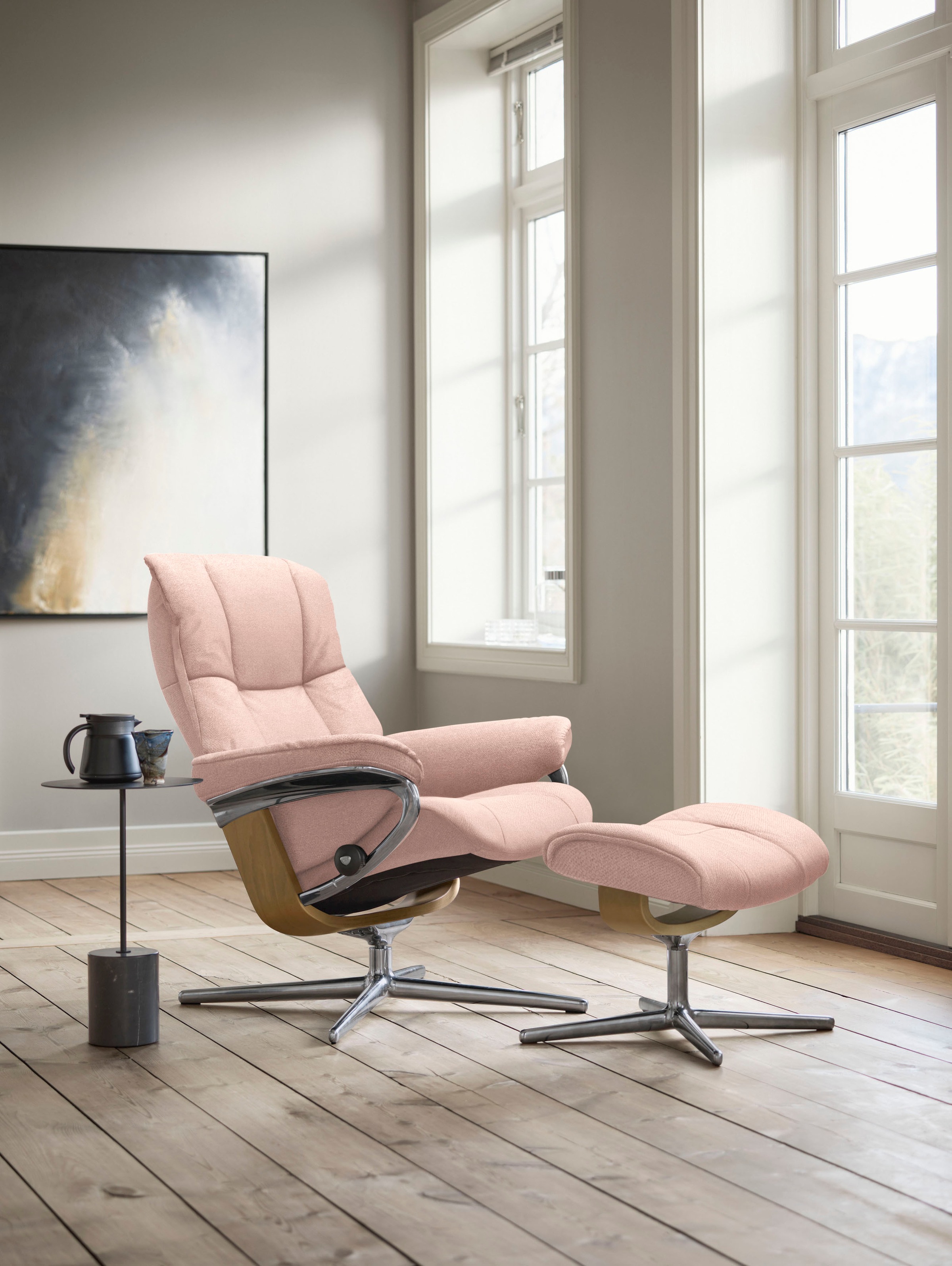 Stressless® Fußhocker »Mayfair«, mit Cross Base, Größe S, M & L, Holzakzent Eiche