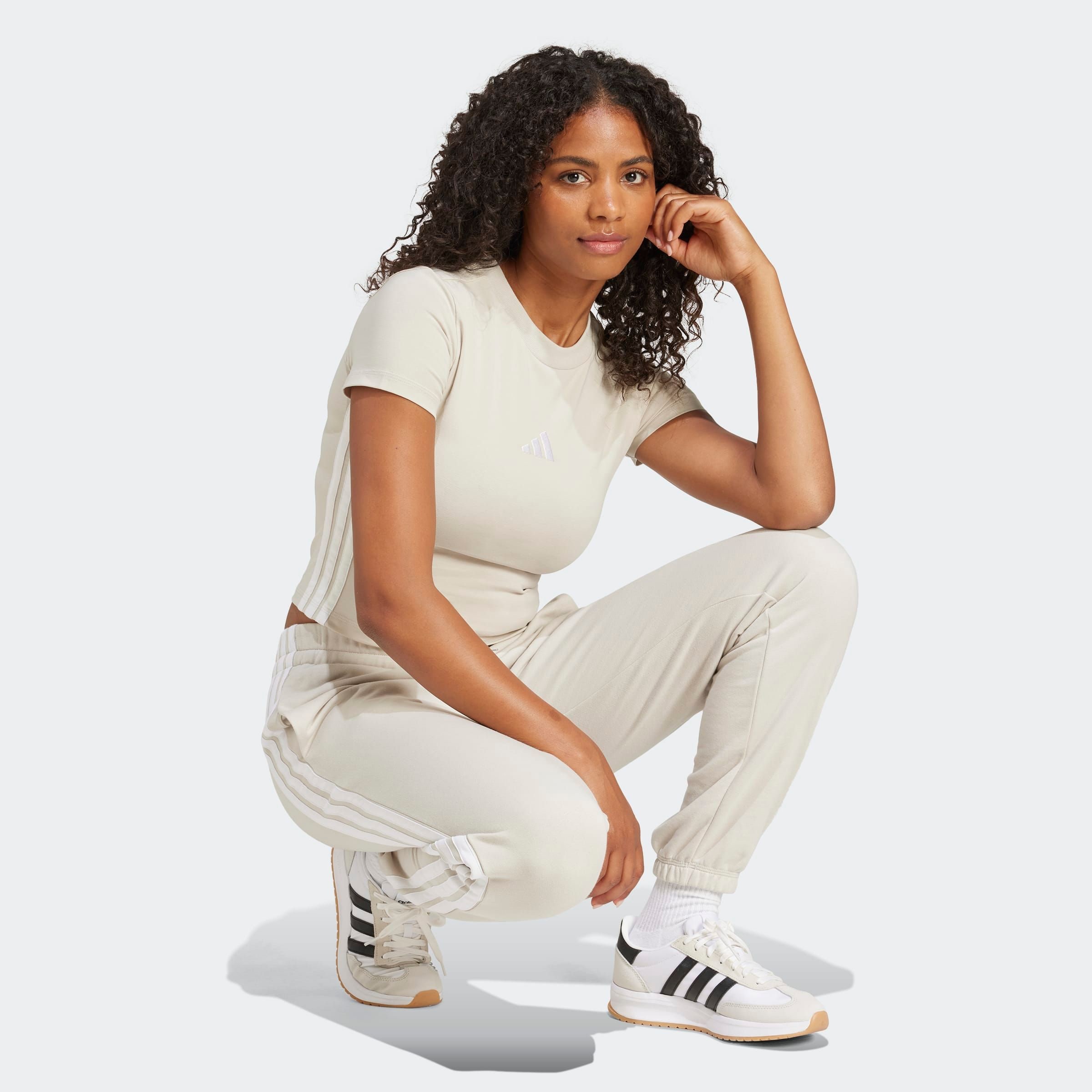 adidas Sportswear Sporthose »W 3S FT CF PT«, (1 tlg.), aus weichem French Terry Material
