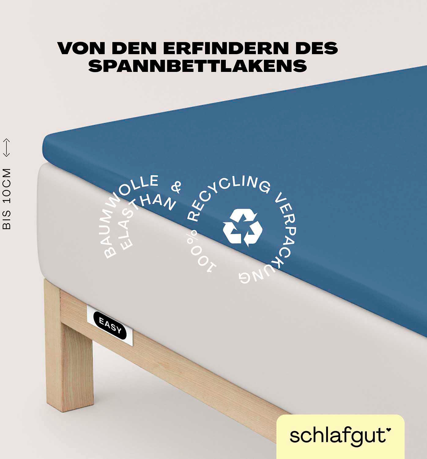 Schlafgut Spannbettlaken »EASY Jersey Elasthan Topper«, MADE IN GREEN by OEKO-TEX®