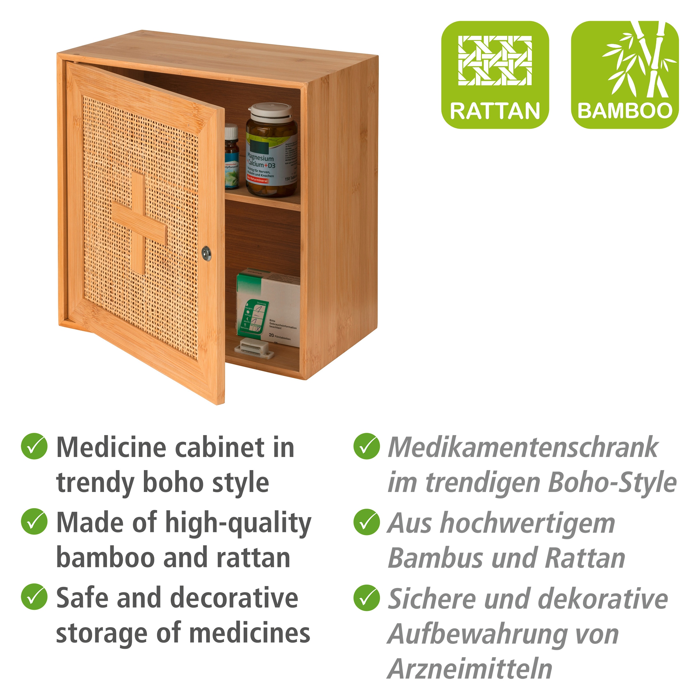 WENKO Medizinschrank »Allegre«, aus Bambus und Rattan bequem bestellen
