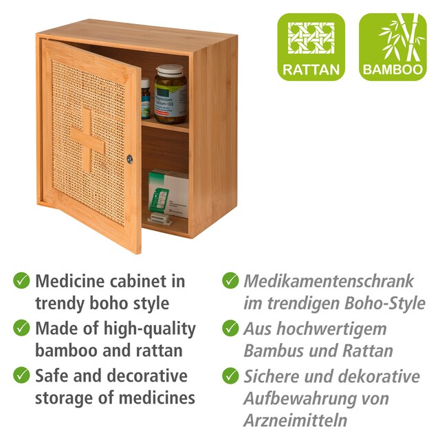 WENKO Medizinschrank »Allegre«, aus Bambus und Rattan bequem bestellen