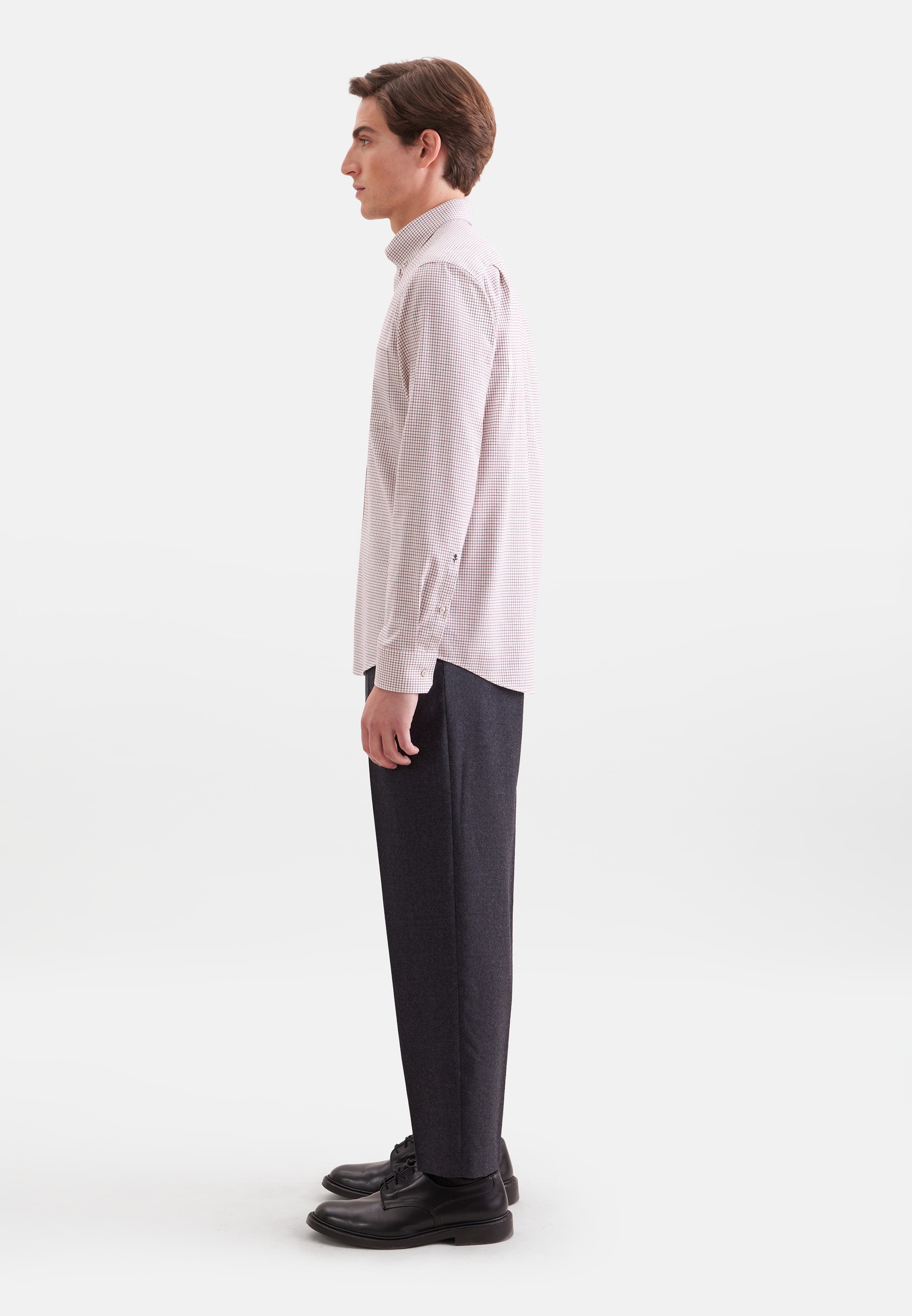 seidensticker Flanellhemd »Schwarze Rose« Regular 1/1 Button-Down-Kragen Karo