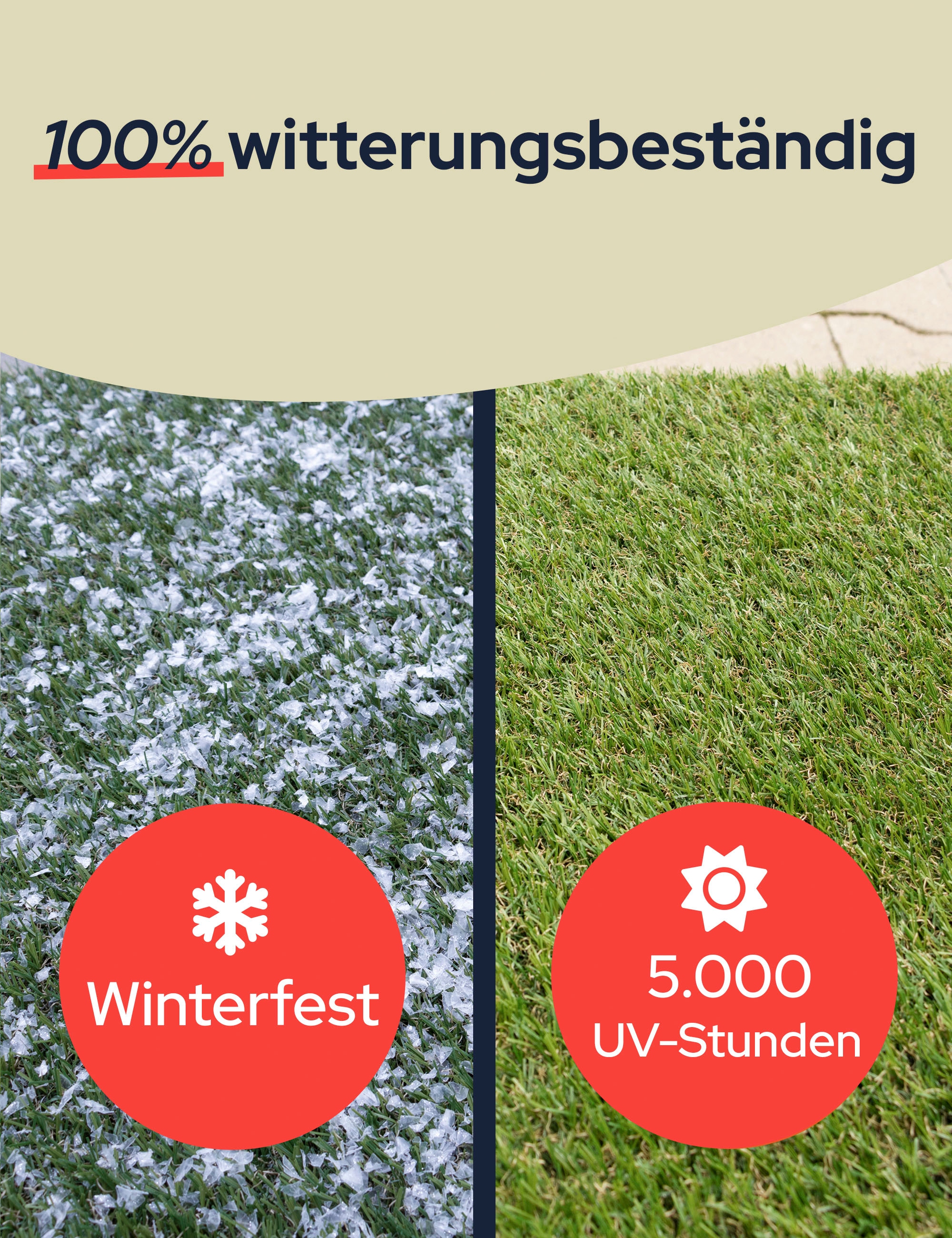 Primaflor-Ideen in Textil Kunstrasen »COLORADO«, rechteckig, 30 mm Höhe, mit Drainagefunktion, ideal für Balkon & Terrasse