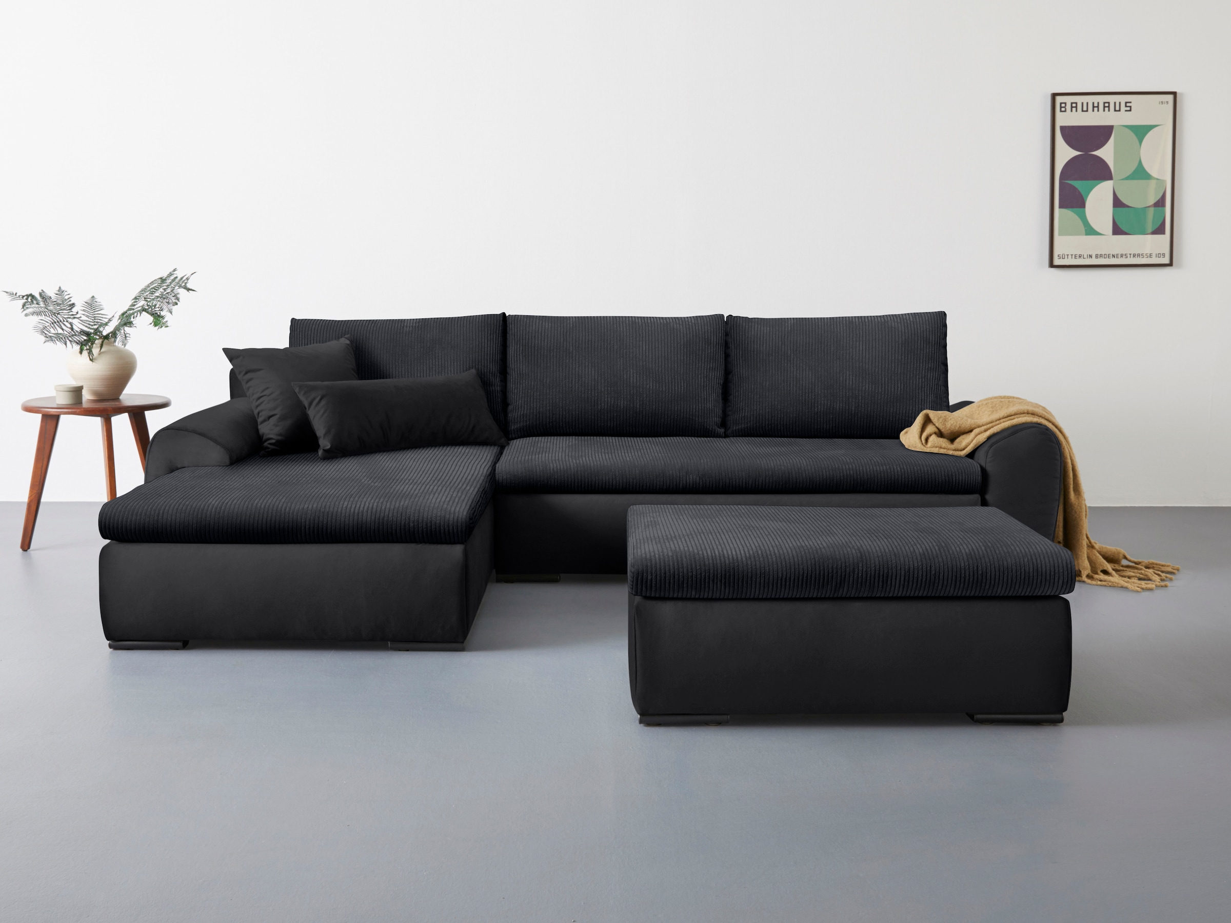 Home affaire Ecksofa Win L-Form, wahlweise mit Bettfunktion und Bettkasten