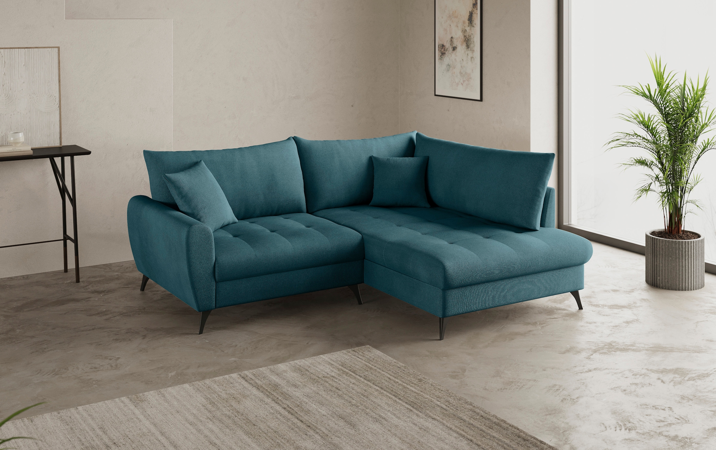 Mr. Couch Ecksofa »Blackburn II L-Form«, Wahlweise mit Kaltschaumpolsterung bis 140 kg belastbar
