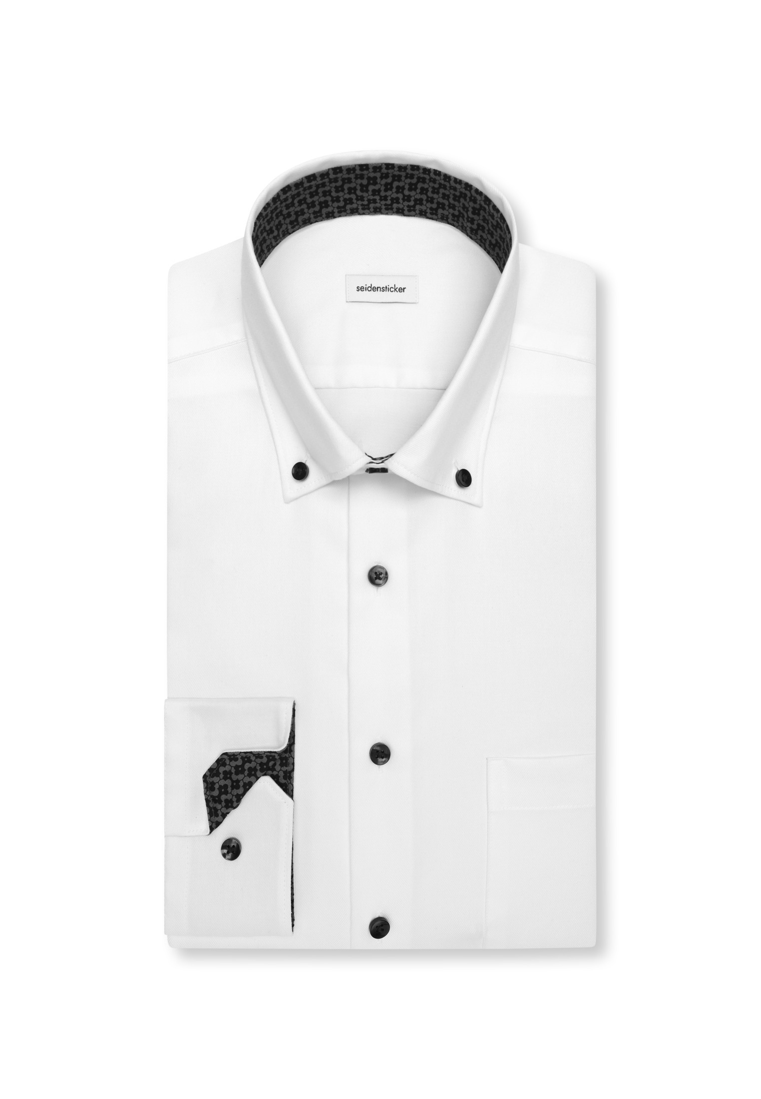 seidensticker Businesshemd »Schwarze Rose« Regular 1/1 Button-Down-Kragen Uni