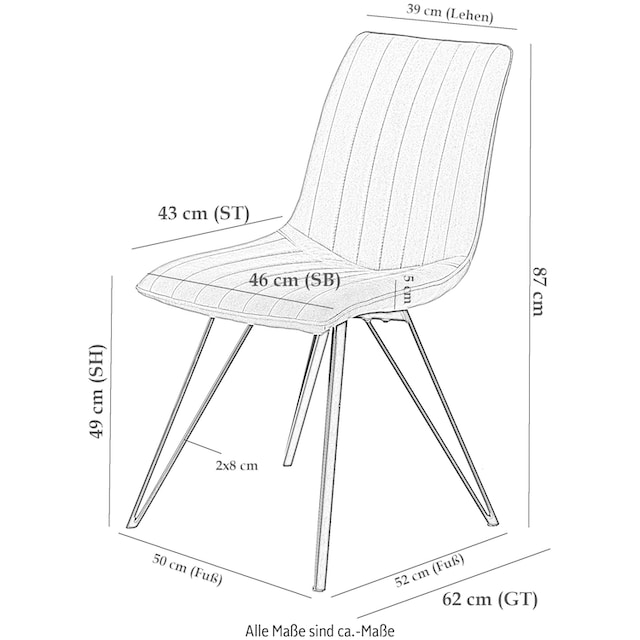 HELA 4-Fußstuhl, (Set), 4 St., bequemer Schalensitz bequem kaufen