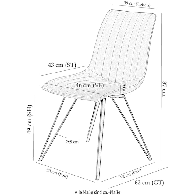 St., kaufen 4 HELA bequem 4-Fußstuhl, Schalensitz bequemer (Set),