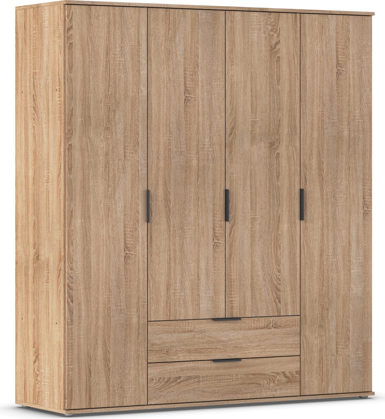 rauch Drehtürenschrank »Kleiderschrank Schrank Garderobe Wäscheschrank ESSEA in 2 Breiten«, mit 2 Schubladen, in schlichtem Design, moderne Griffe MADE IN GERMANY