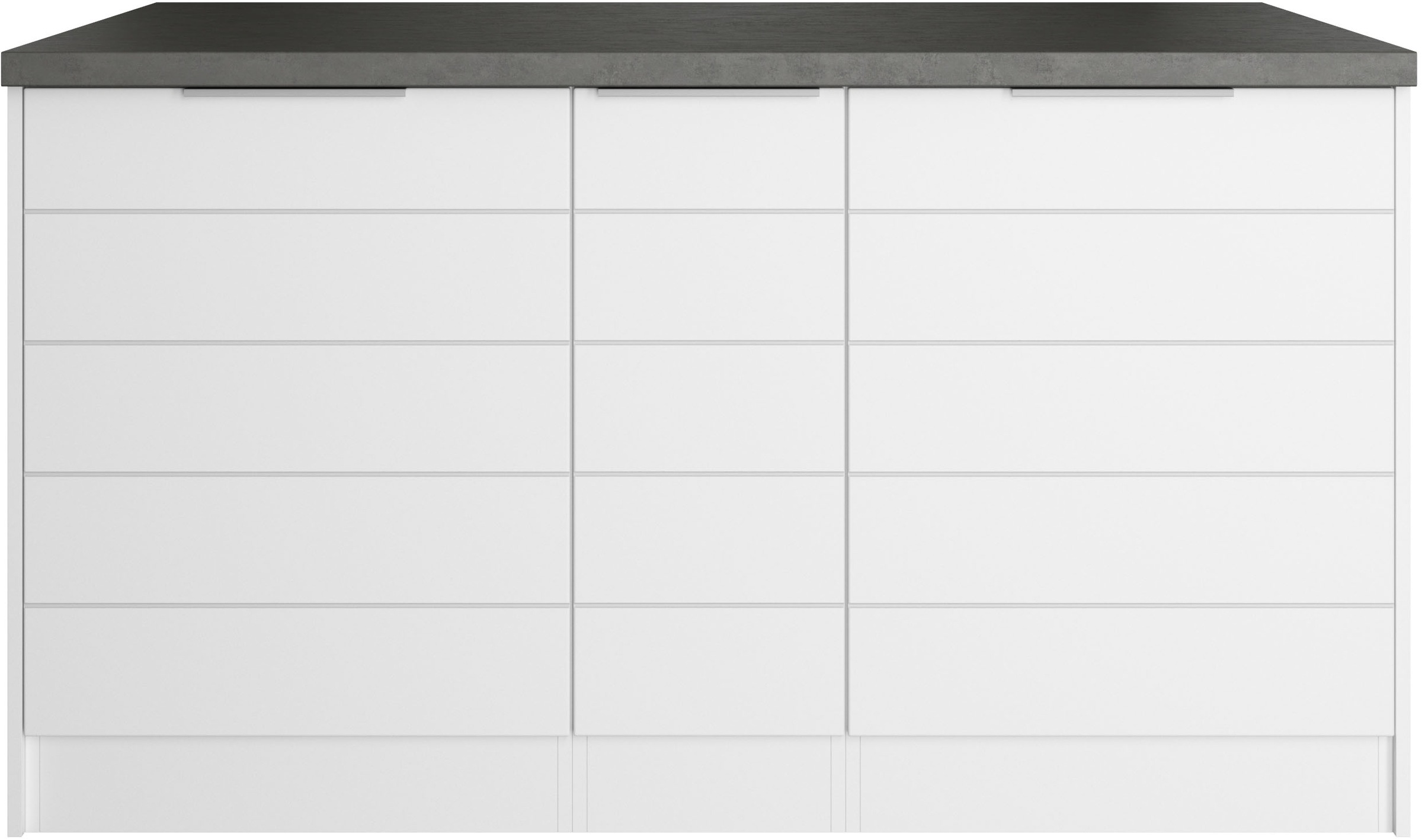 KOCHSTATION Kücheninsel »KS-Luhe, Breite 153 cm, mit Flaschenregal«, MDF-Fronten, Arbeitsplatte 38mm stark