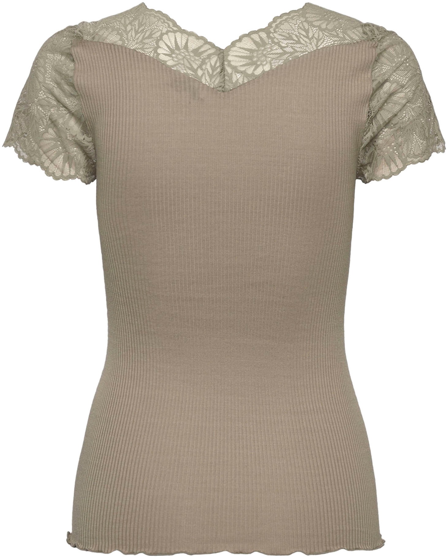 rosemunde T-Shirt, wunderschöner, elastischer Vintage-Spitzenbesatz