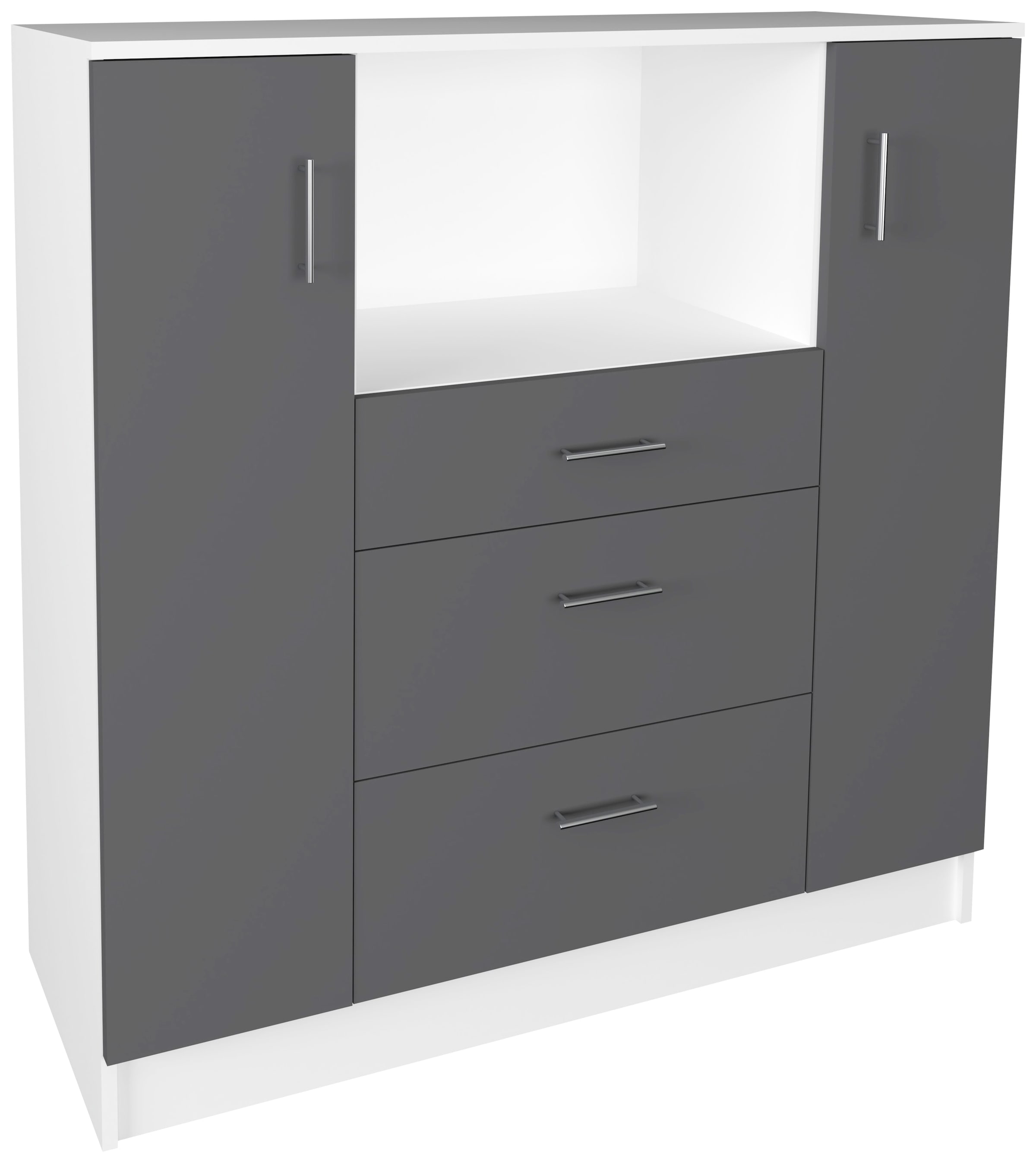 VCM Unterschrank »VCM Küchenschrank | Maße ca. H. 110 x B. 109 x T. 40 cm | Mikrowellenschrank mit drei Schubladen | Unterschrank schlicht | Küchenmöbel - Esilo«, (1 St.)