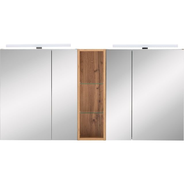 Schildmeyer Spiegelschrank »Duo«, Breite 141,6 cm, 4-türig, 2x  LED-Beleuchtung, Schalter-/Steckdosenbox online kaufen | mit 3 Jahren XXL  Garantie