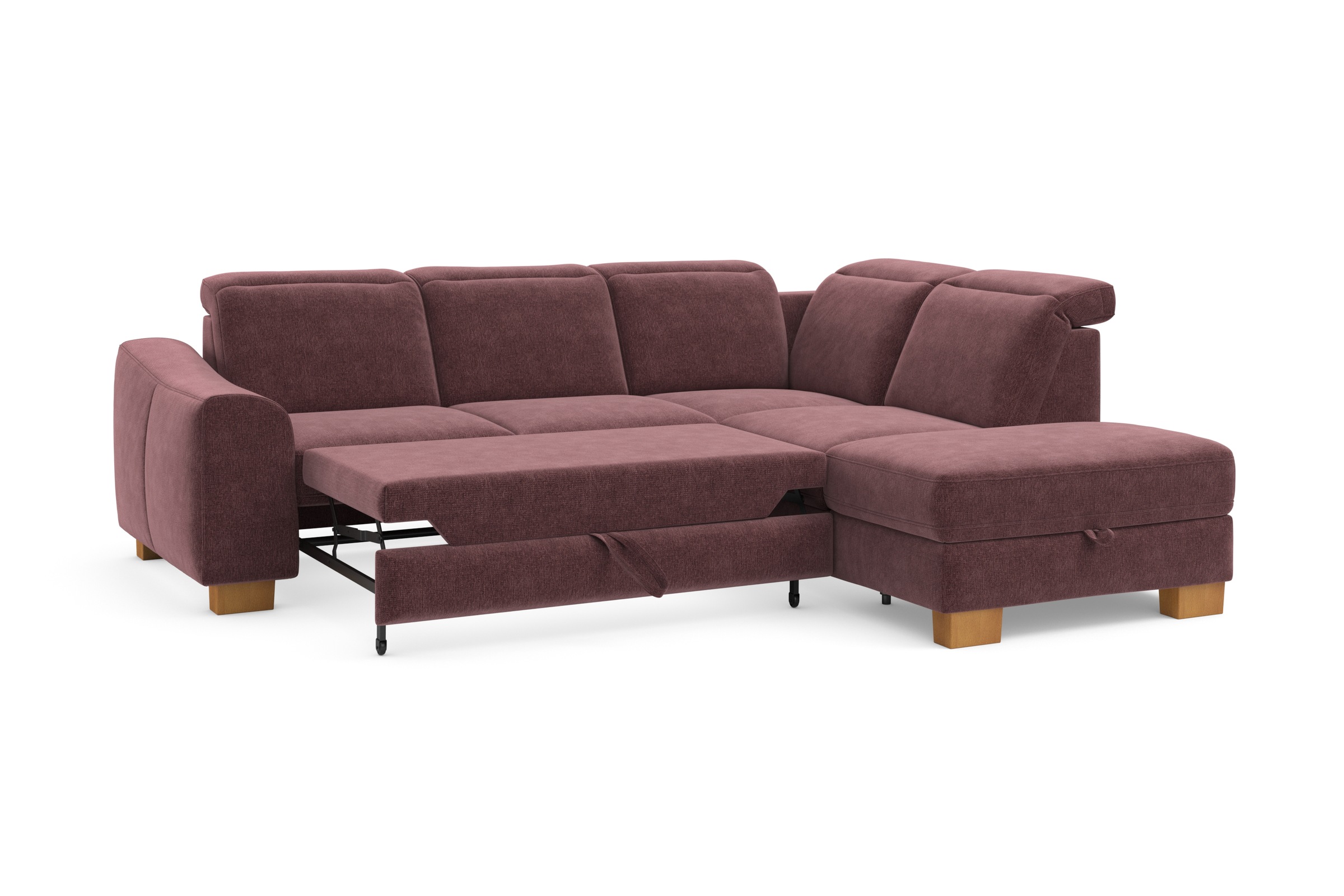 Home affaire Ecksofa »Dundee L-Form«, wahlweise mit Kopfteilverstellung und zusätzlich mit Bettfunktion