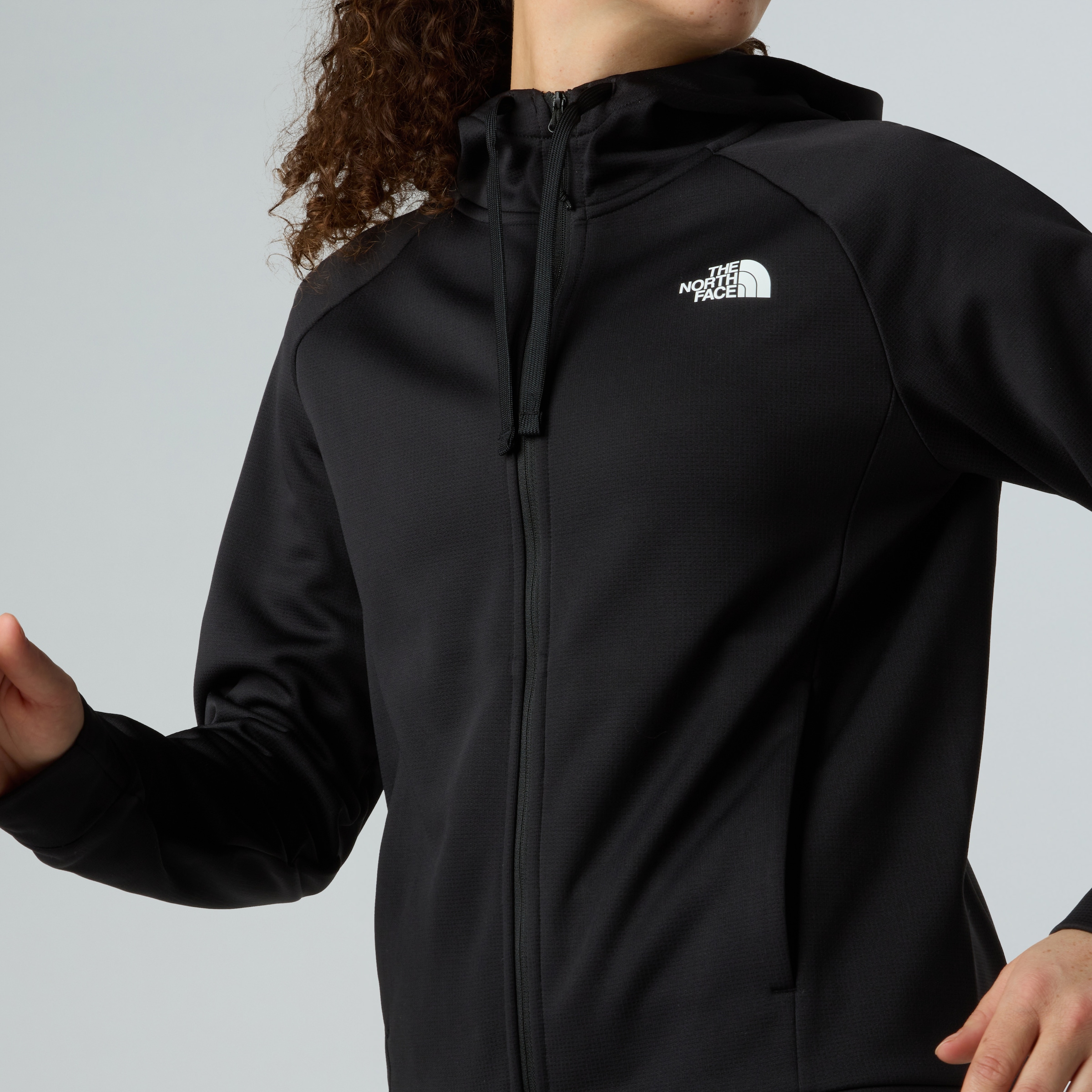The North Face Fleecejacke »W REAXION 2.0 HOODED FULL ZIP JACKET«, (1 St.), mit Kapuze